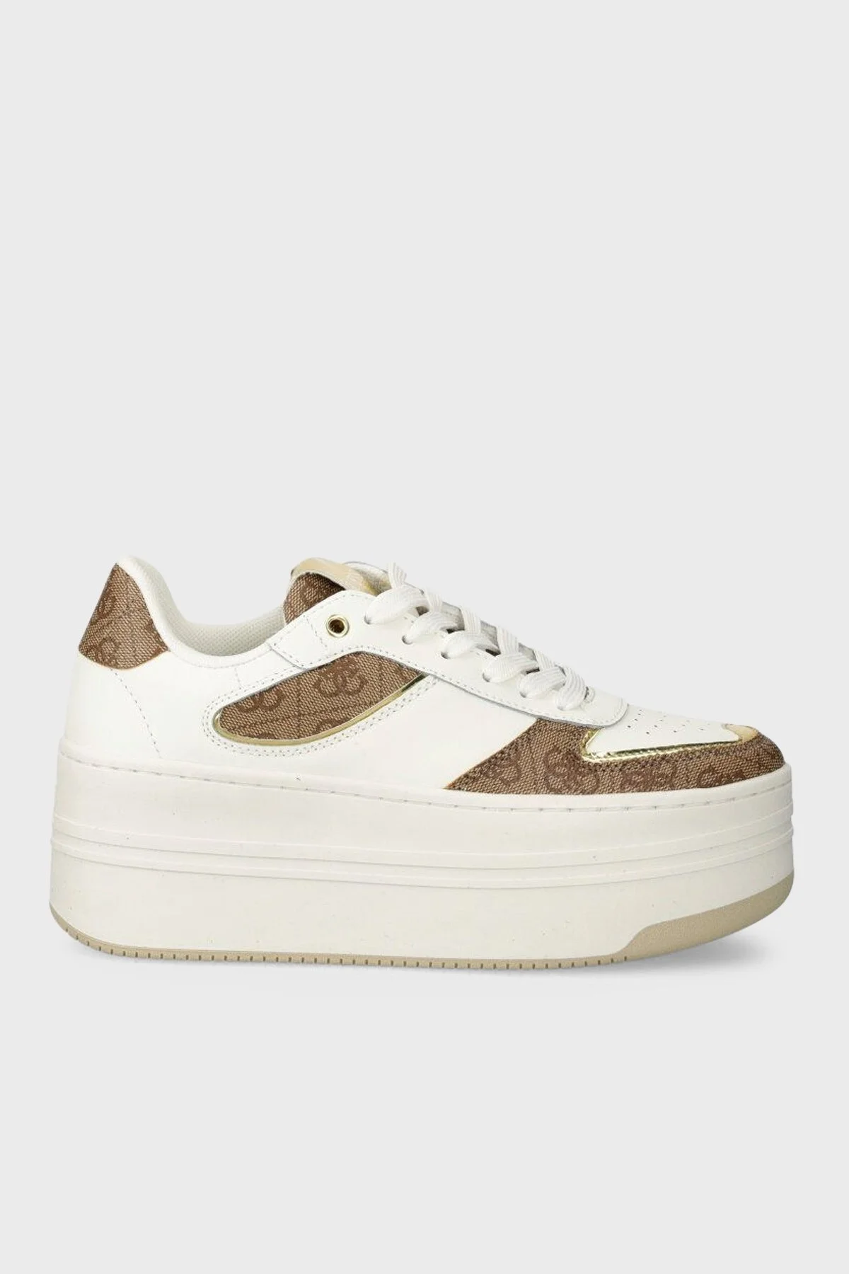 Guess Lulli Platform Sneaker FLJLLIFAL12 Bayan Ayakkabı FLJLLI FAL12 BEIBR KAHVE-BEJ - 1