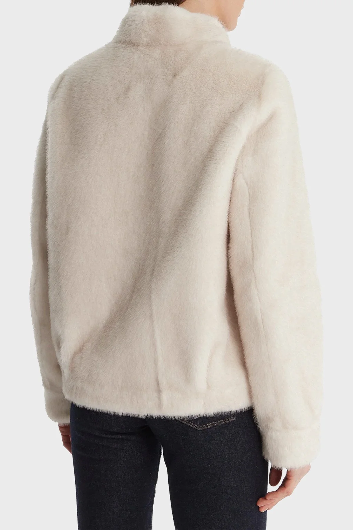 Guess Luna Regular Fit Dik Yaka Suni Kürk W5BL64W3920 Bayan Mont W5BL64 W3920 G012 EKRU - 3