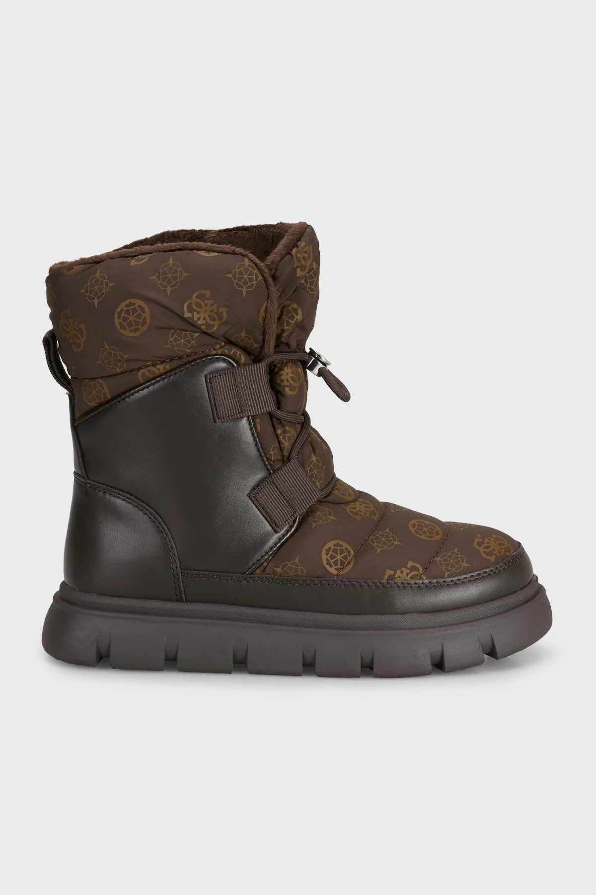 Guess Mabry Logolu Kalın Taban FLFMABFAL10 Kadın Bot FLFMAB FAL10 BROWN Kahve-krem - 1