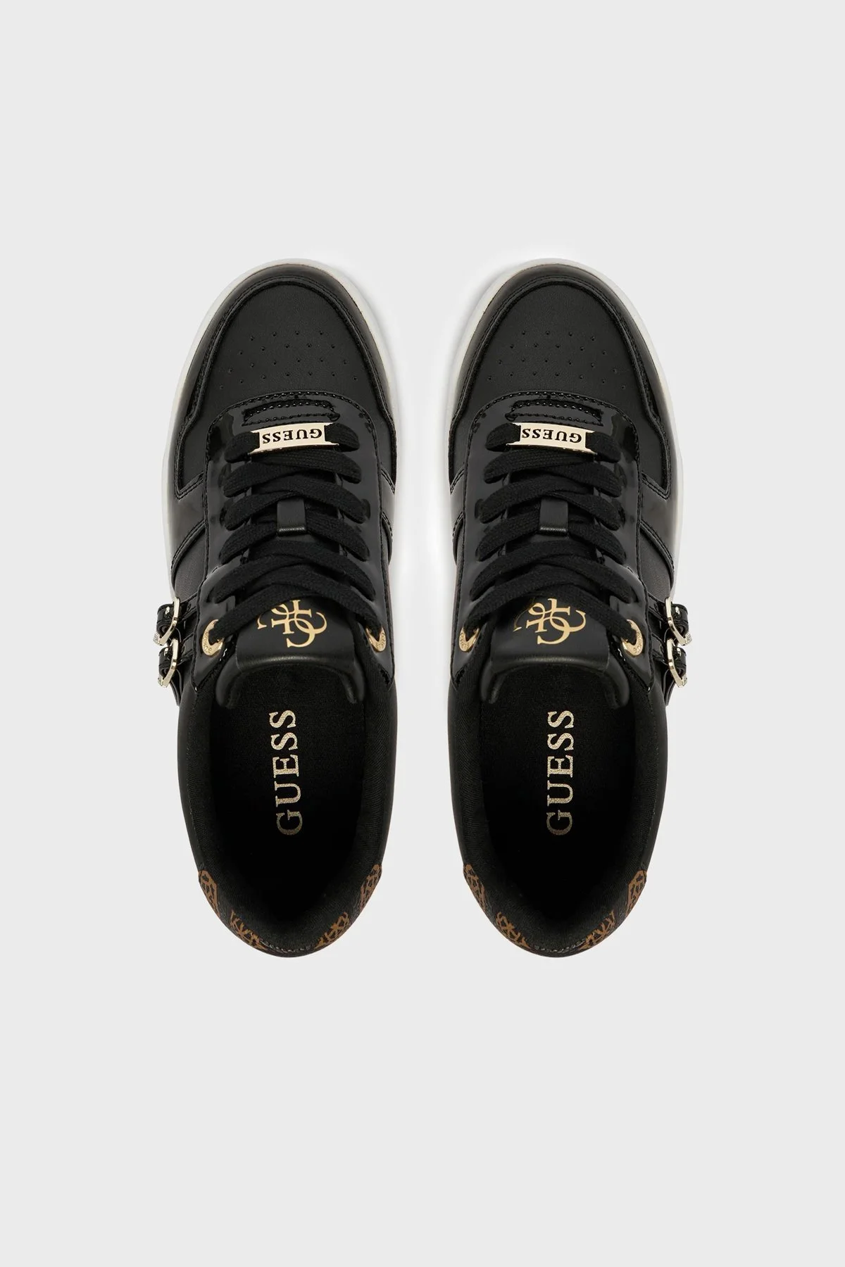 Guess Maggnet Logolu Sneaker FLFMAGELE12 Kadın Ayakkabı FLFMAG ELE12 BLACK Siyah - 6