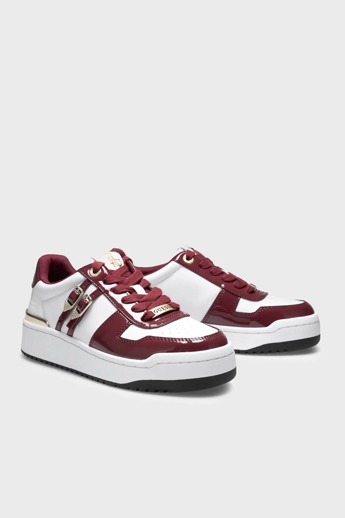 Guess Maggnet Logolu Sneaker FLFMAGELE12 Kadın Ayakkabı FLFMAG ELE12 WINE Bordo - 3
