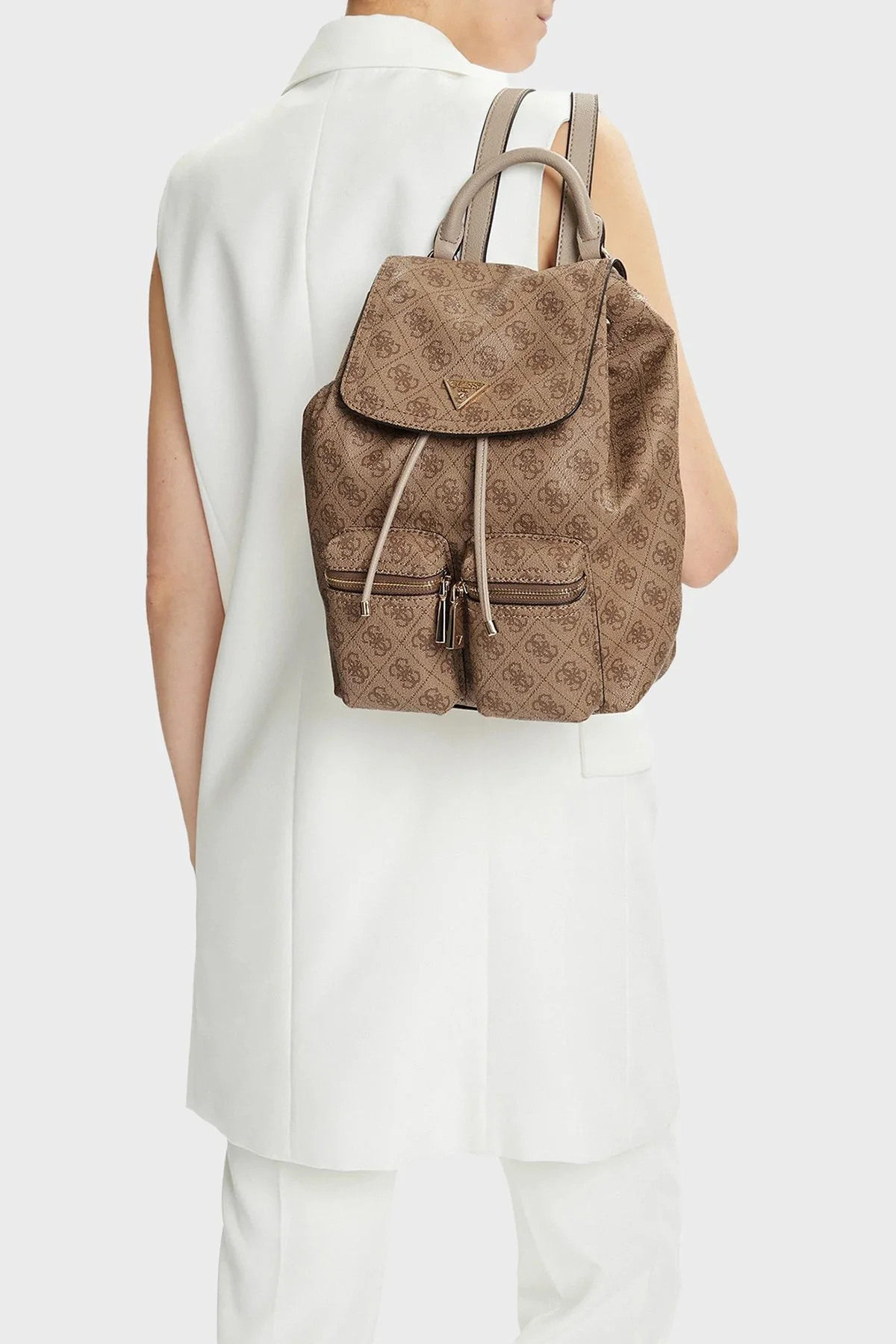 Guess Manhattan 4G Logolu Omuz Askılı HWSG7118310 Bayan Sırt Çantası HWSG71 18310 LTL KAHVE - 2