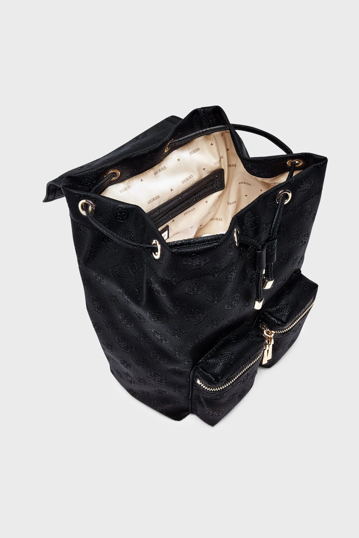 Guess Manhattan Ii 4G Logolu Ayarlanabilir Askılı HWPD7118310 Bayan Sırt Çantası HWPD71 18310 BLO SİYAH - 5