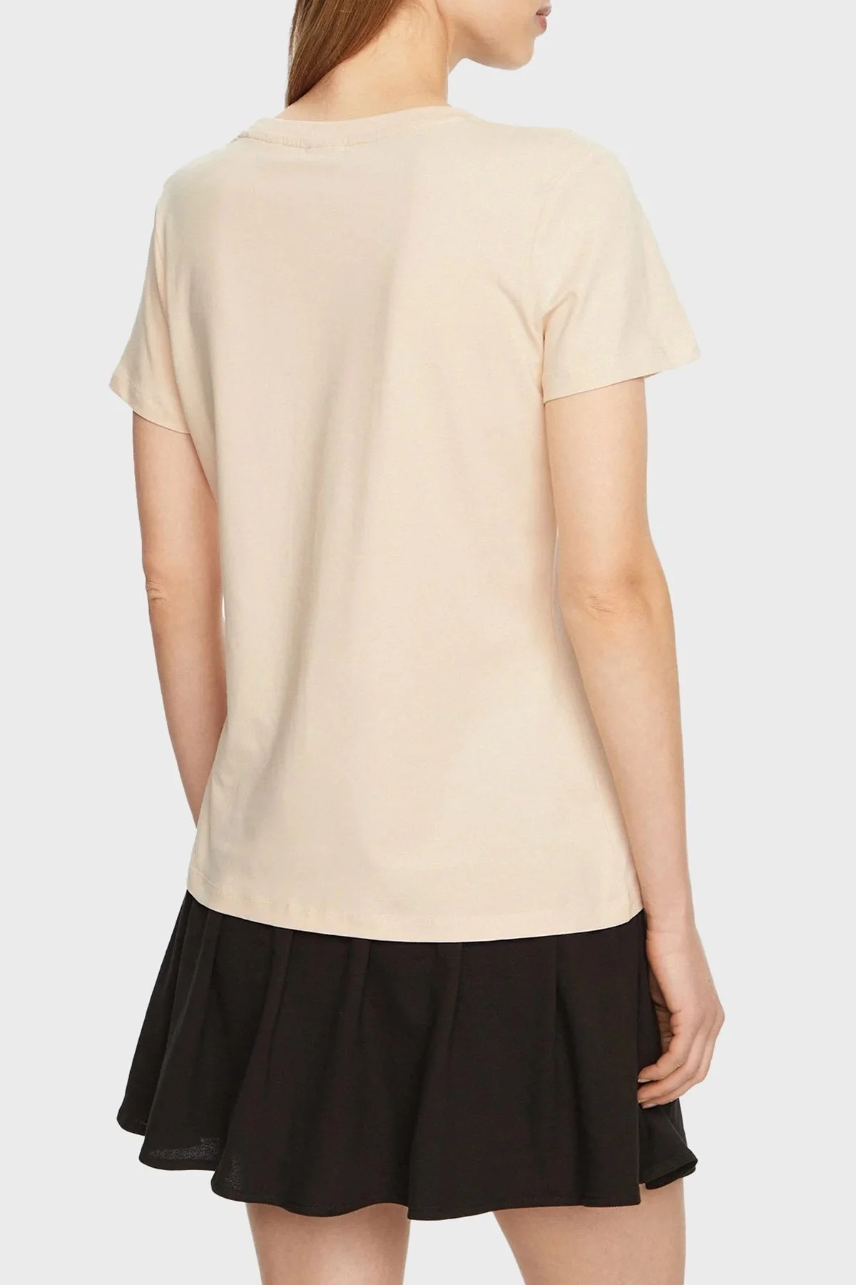 Guess Margot Pamuklu Regular Fit Bisiklet Yaka Logolu V5RI16J1314 Bayan T Shirt V5RI16 J1314 A13W BEJ - 8