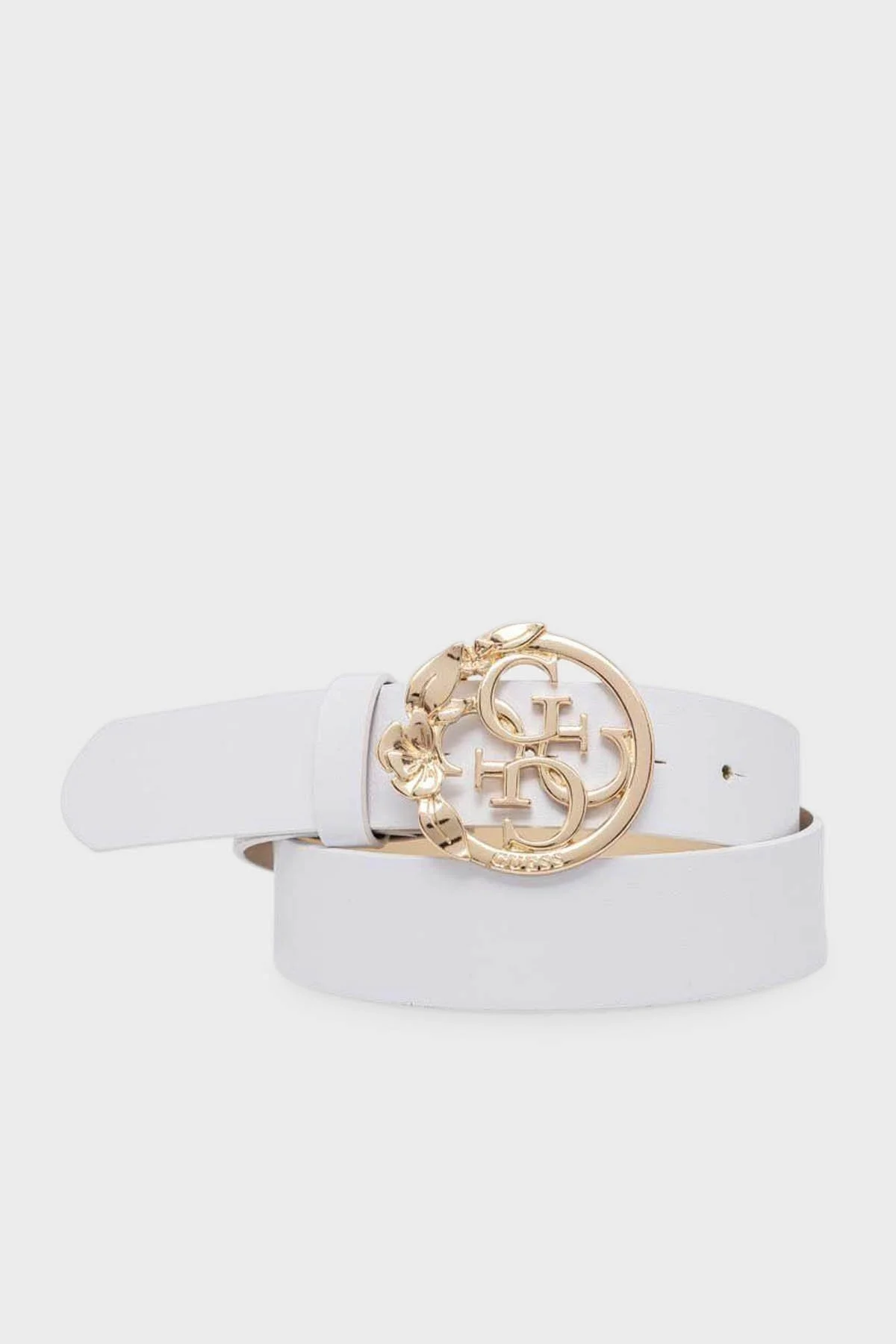 Guess Marieke Logolu Deri BW9106P4235 Bayan Kemer BW9106 P4235 WHI BEYAZ - 1