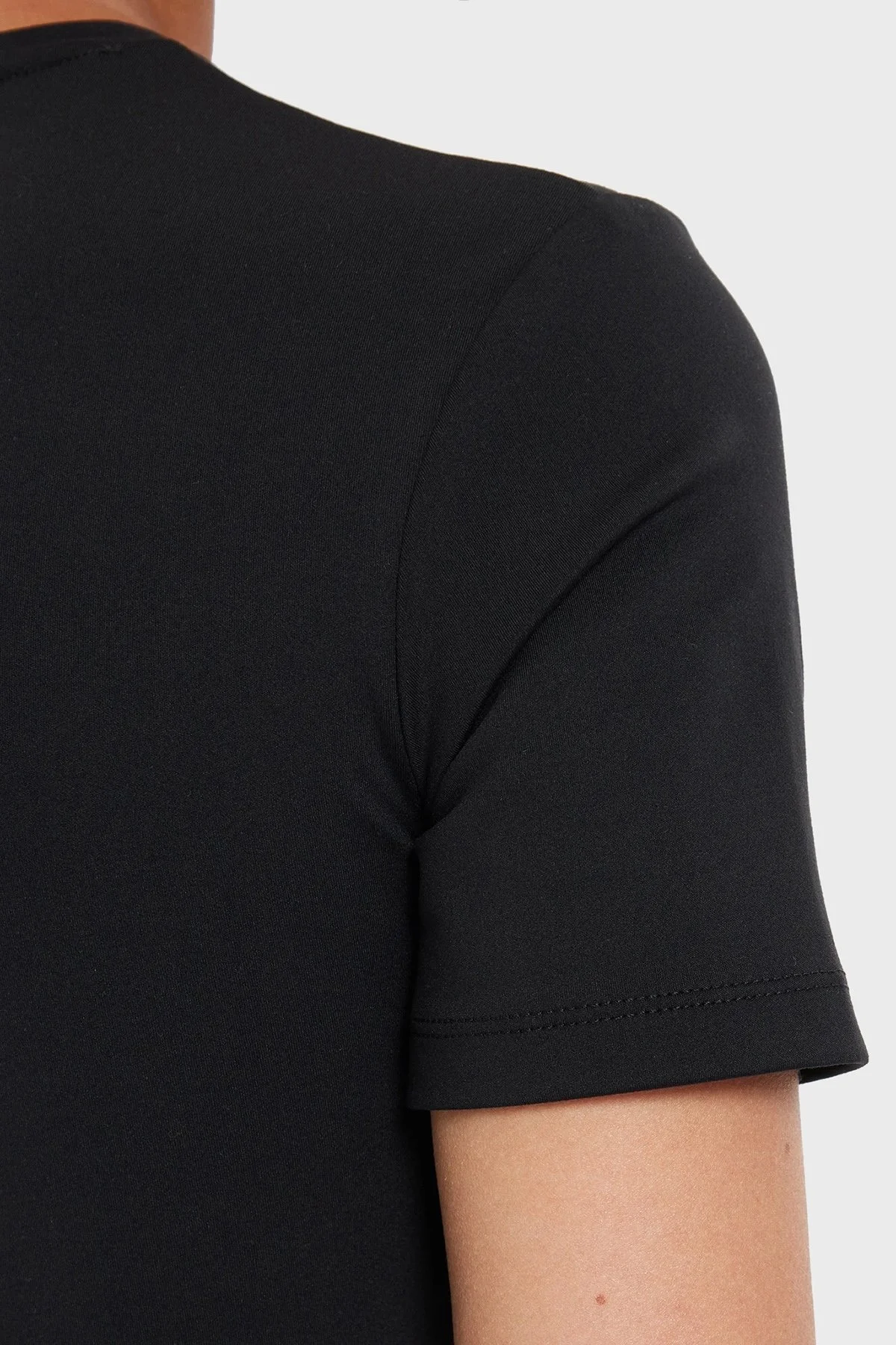 Guess Marika Streç Regular Fit Bisiklet Yaka V4YI22KCD02 Bayan T Shirt V4YI22 KCD02 JBLK SİYAH - 10