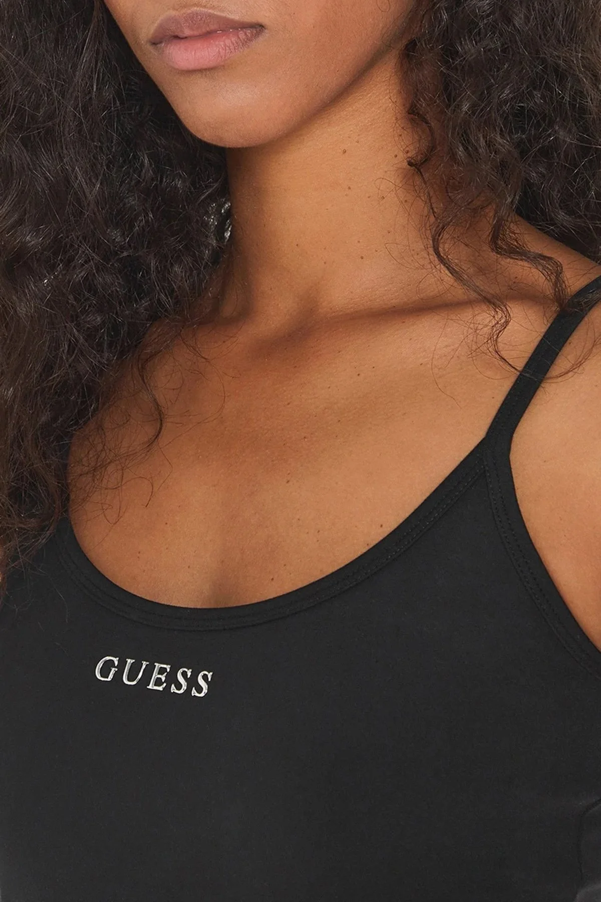 Guess Marika Streç Slim Fit İp Askılı Crop V4YP11KCD02 Bayan Top V4YP11 KCD02 JBLK SİYAH - 4