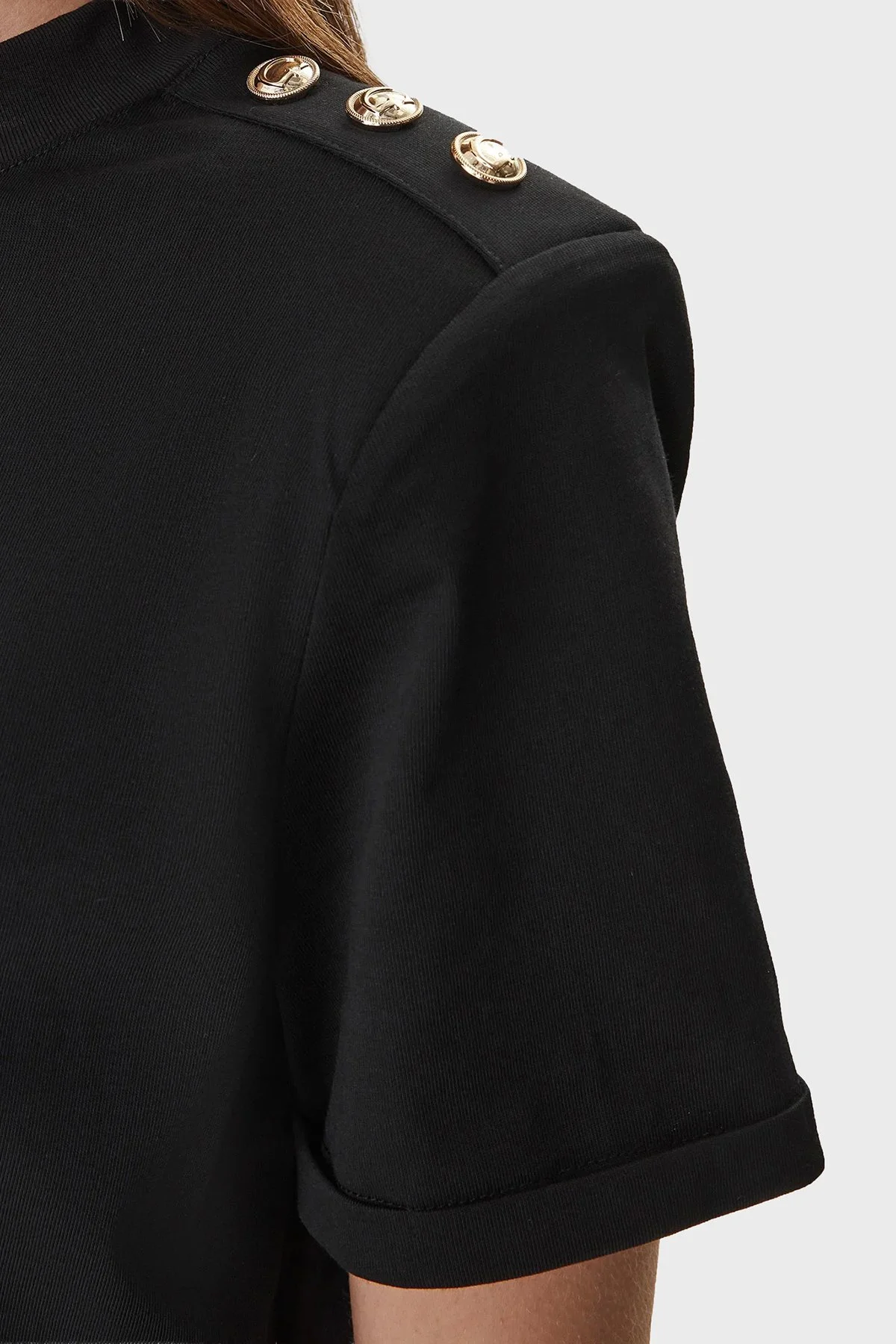 Guess Marina Logolu % 100 Pamuk Regular Fit Bisiklet Yaka W6GI06K3018 Bayan T Shirt W6GI06 K3018 JBLK SİYAH - 4