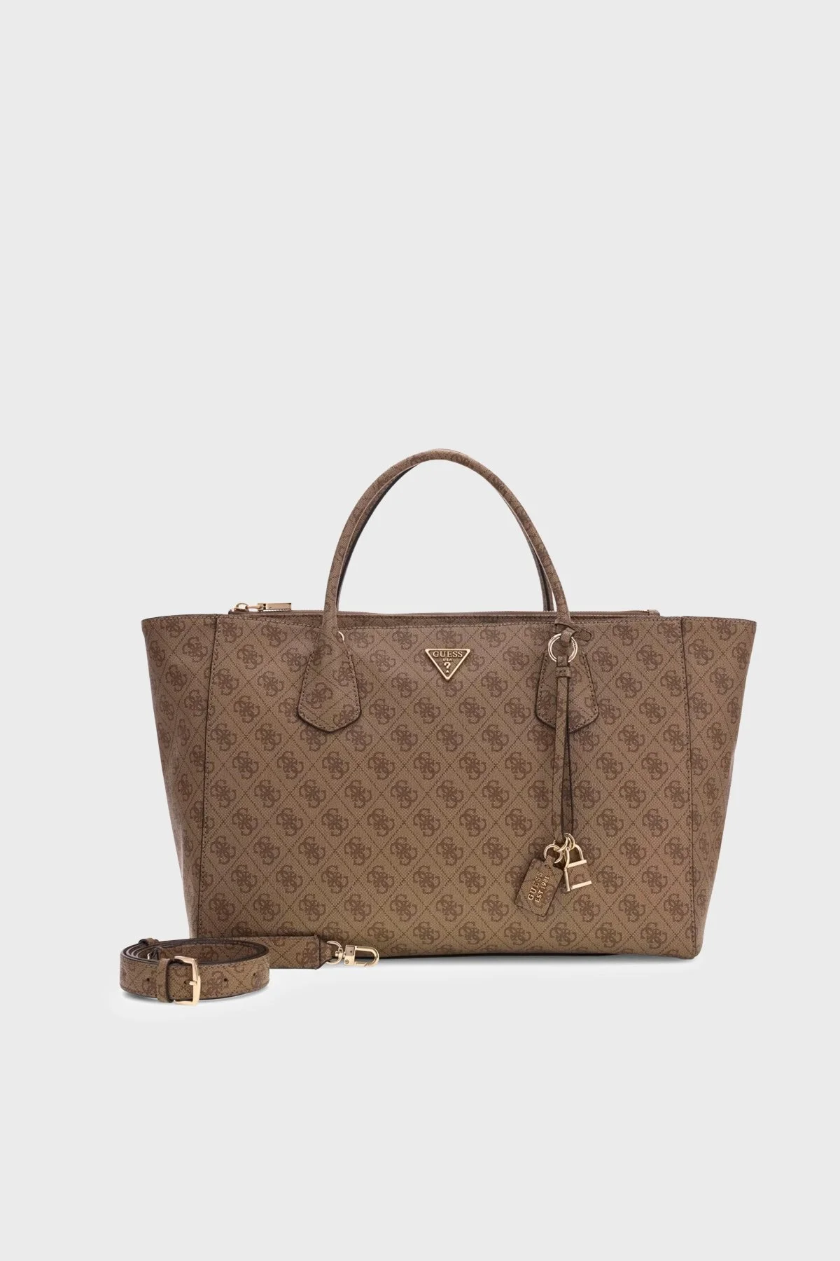 Guess Marissa Logolu Çıkarılabilir Askılı HWSG2482240 Kadın Çanta HWSG24 82240 LTL Kahve - 3