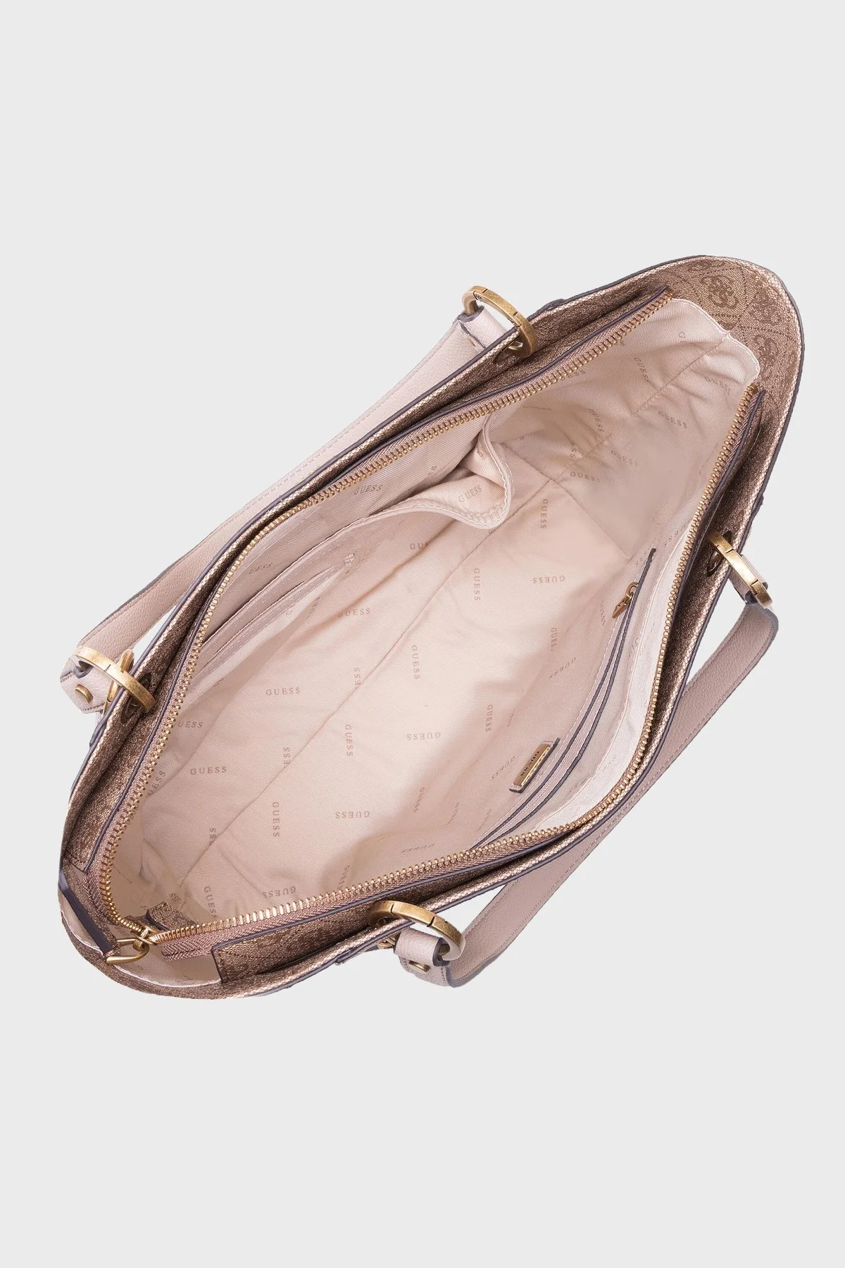 Guess Marka Logolu Noelle Fermuarlı Bayan Çanta HWBB7879230 LTE KAHVE - 4