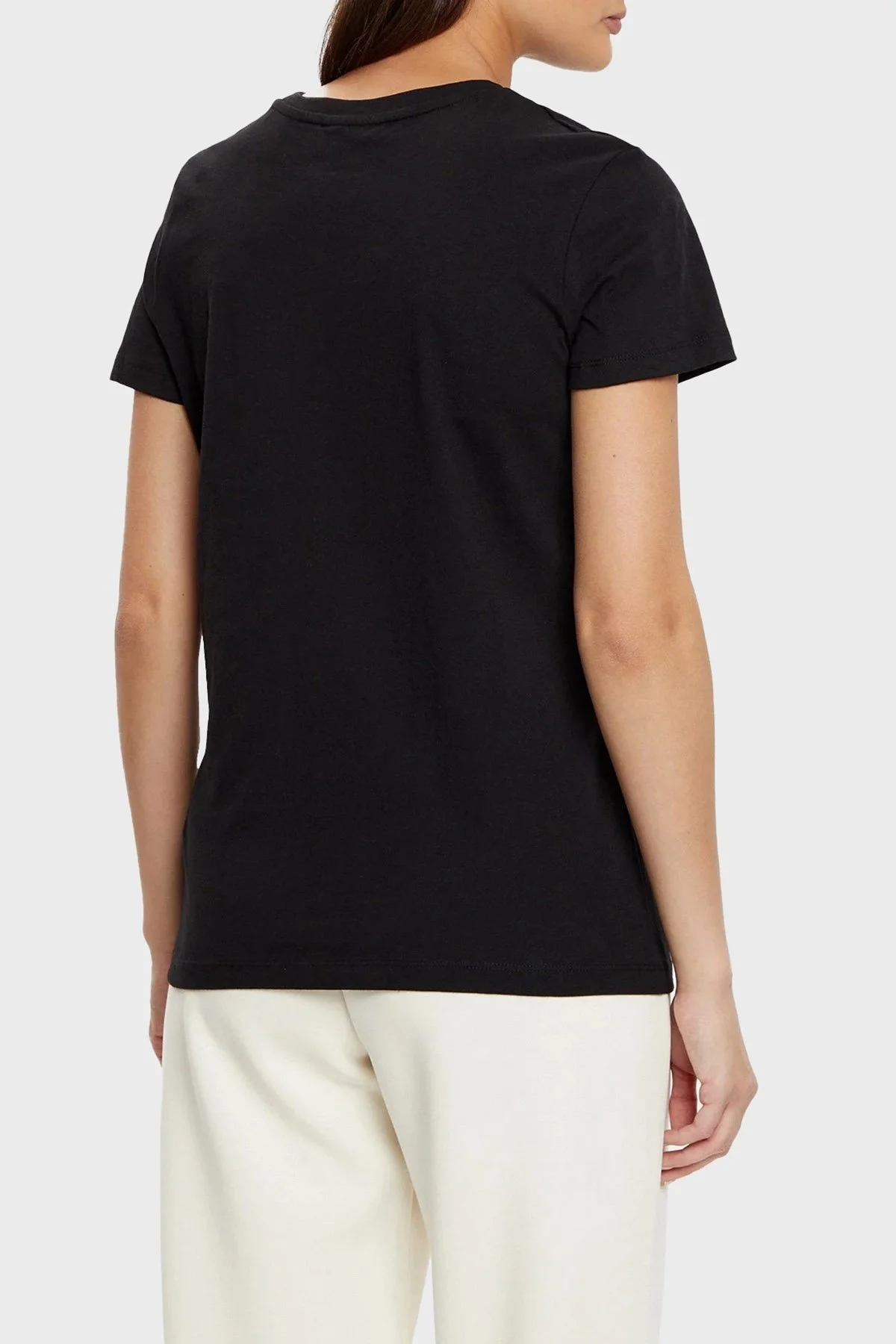 Guess Martina % 100 Pamuk Regular Fit Bisiklet Yaka Logolu V5RI06I3Z14 Bayan T Shirt V5RI06 I3Z14 JBLK SİYAH - 8