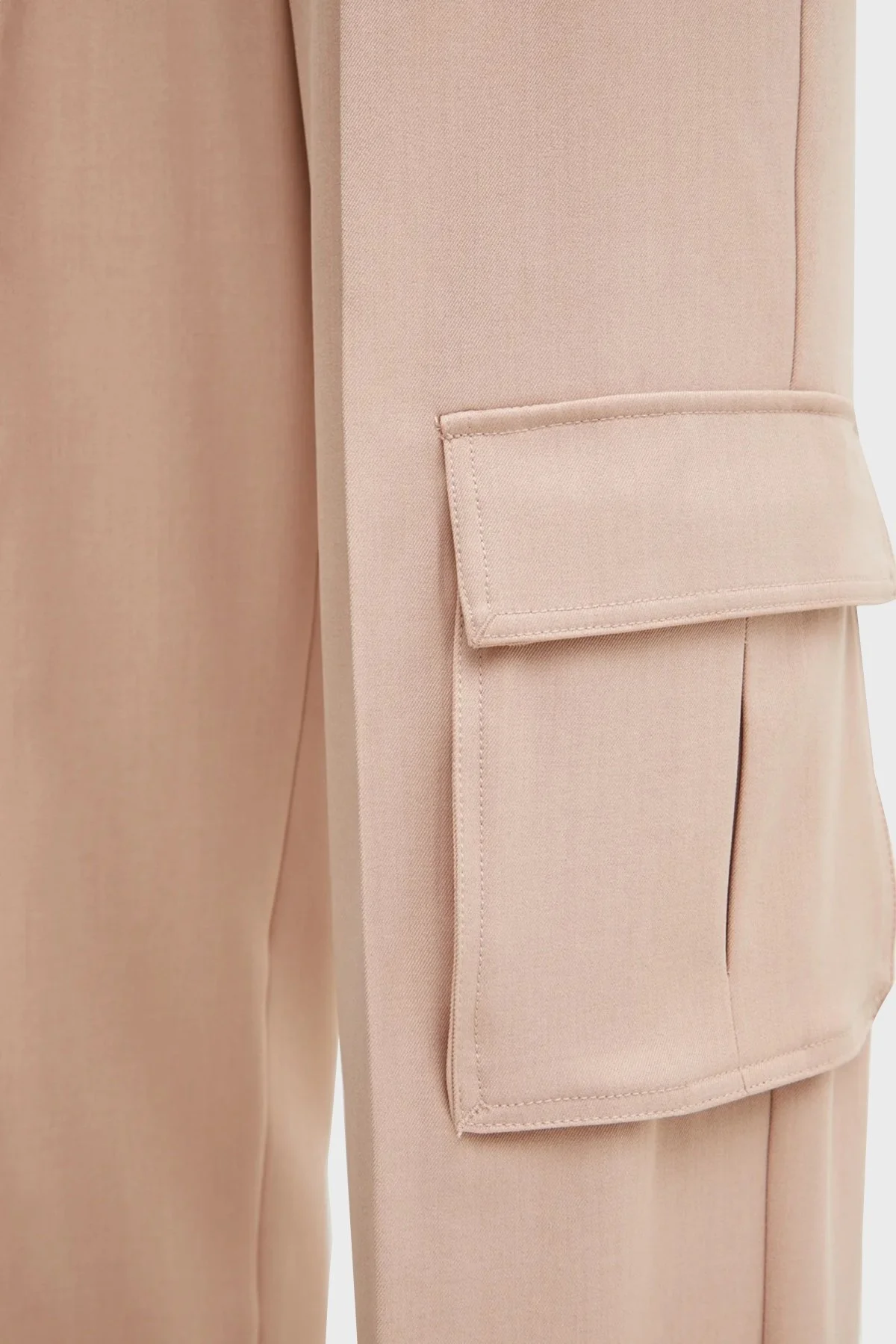 Guess Matea Regular Fit Yüksek Bel Bol Paça Kargo W5RB41WGX02 Bayan Pantolon W5RB41 WGX02 F6K9 PUDRA - 8