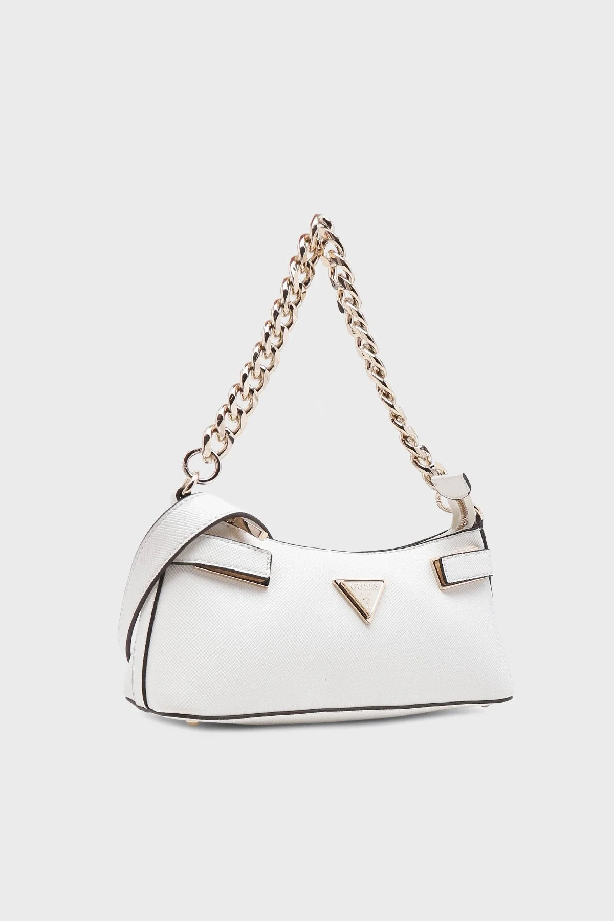 Guess Matilde Logolu Zincir Detaylı Çıkarılabilir Askılı Bayan Çanta HWVG8755120 WHI BEYAZ - 3