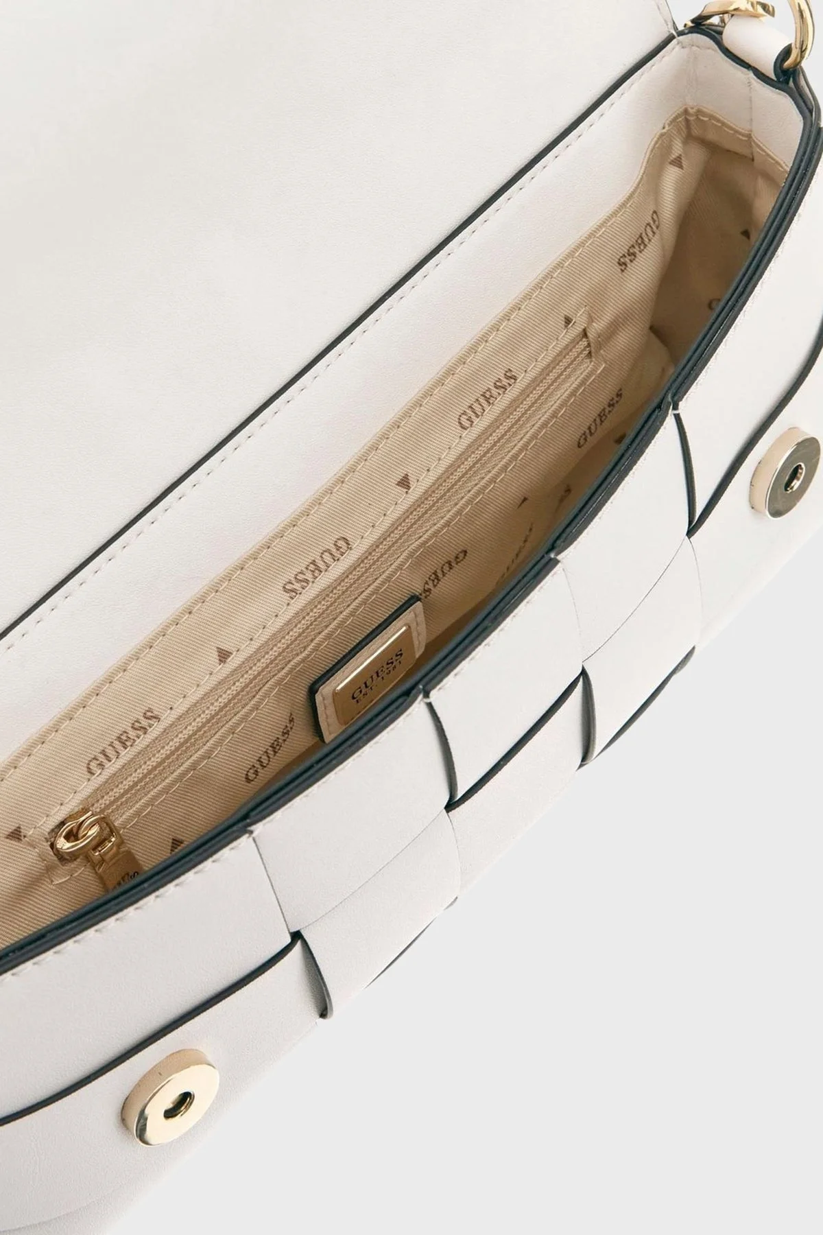Guess Maylee Logolu Ayarlanabilir Askılı HWWG9661190 Bayan Çanta HWWG96 61190 OFF BEYAZ - 3