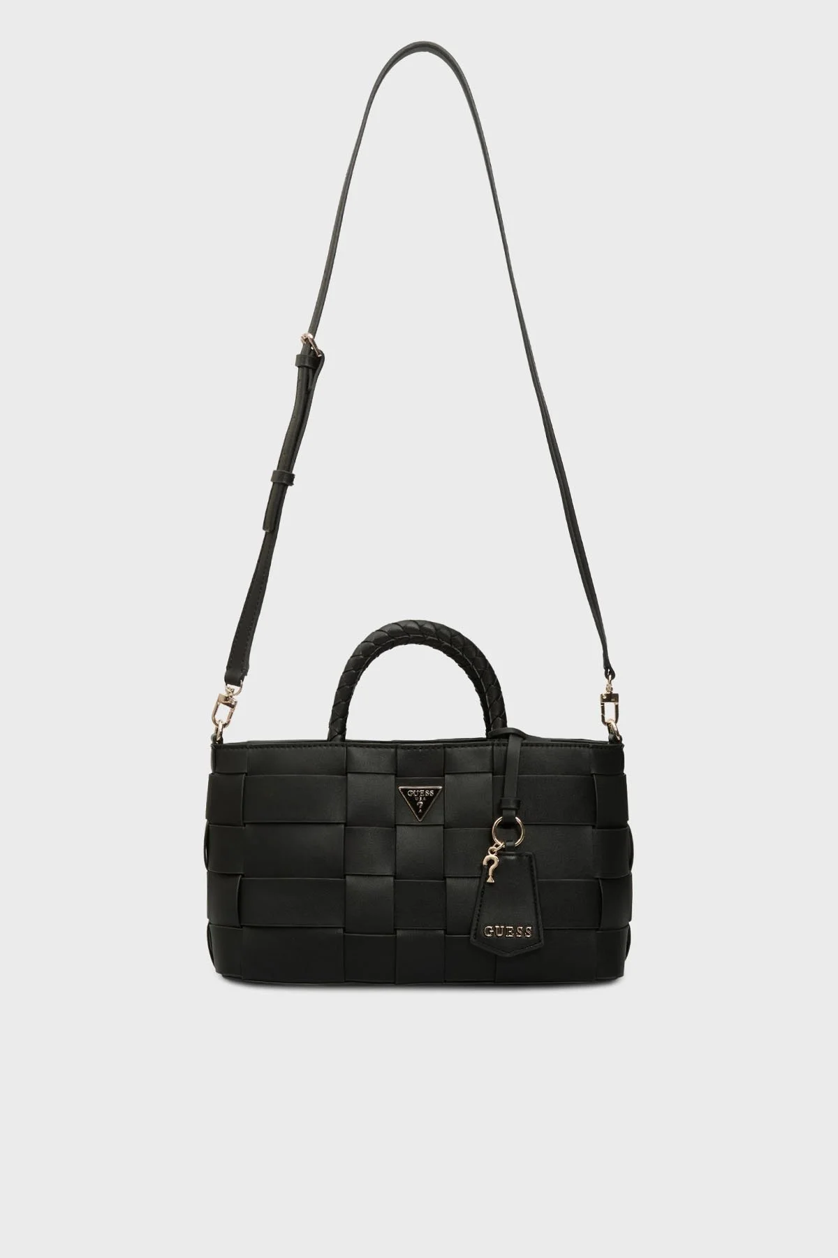 Guess Maylee Logolu Çıkarılabilir Askılı Dokuma HWWG9661060 Bayan Çanta HWWG96 61060 BLA SİYAH - 3