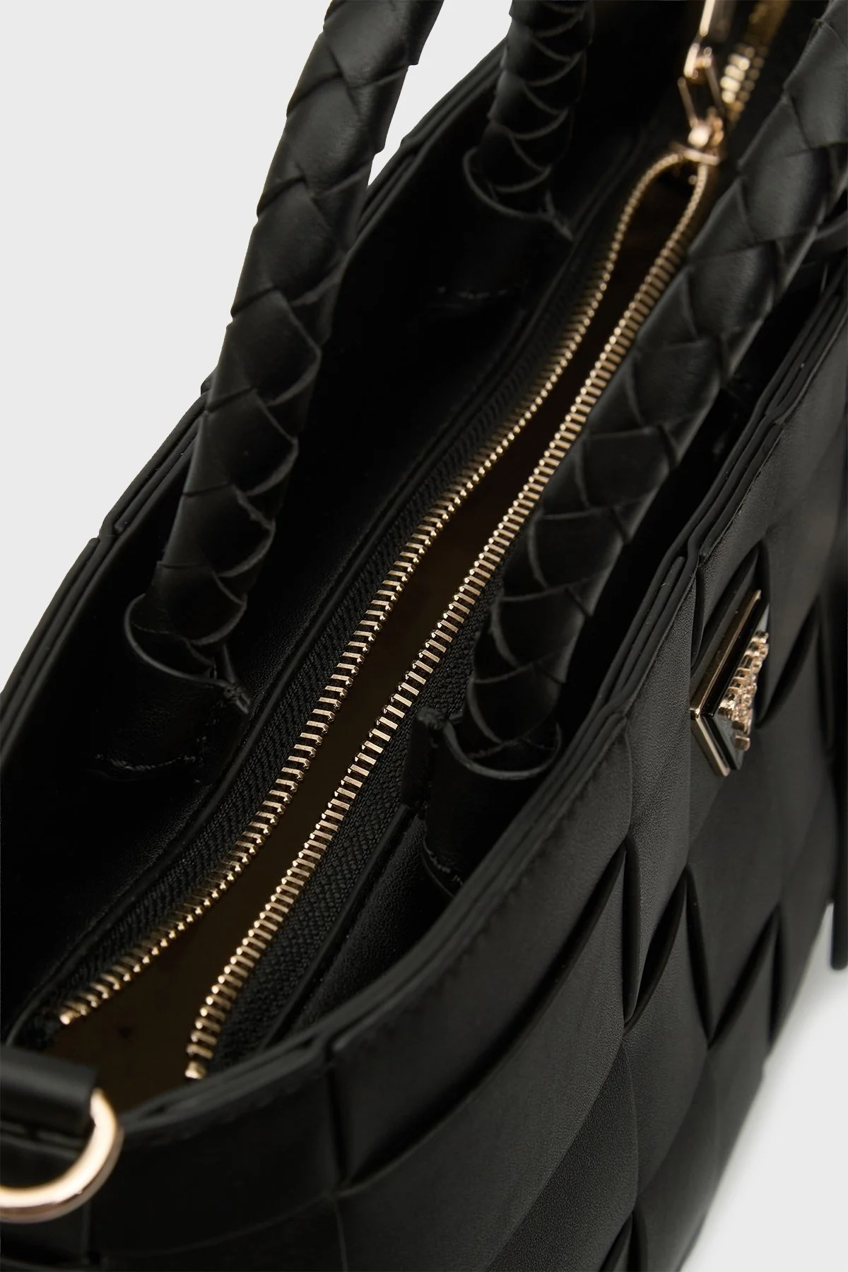 Guess Maylee Logolu Çıkarılabilir Askılı Dokuma HWWG9661060 Bayan Çanta HWWG96 61060 BLA SİYAH - 4