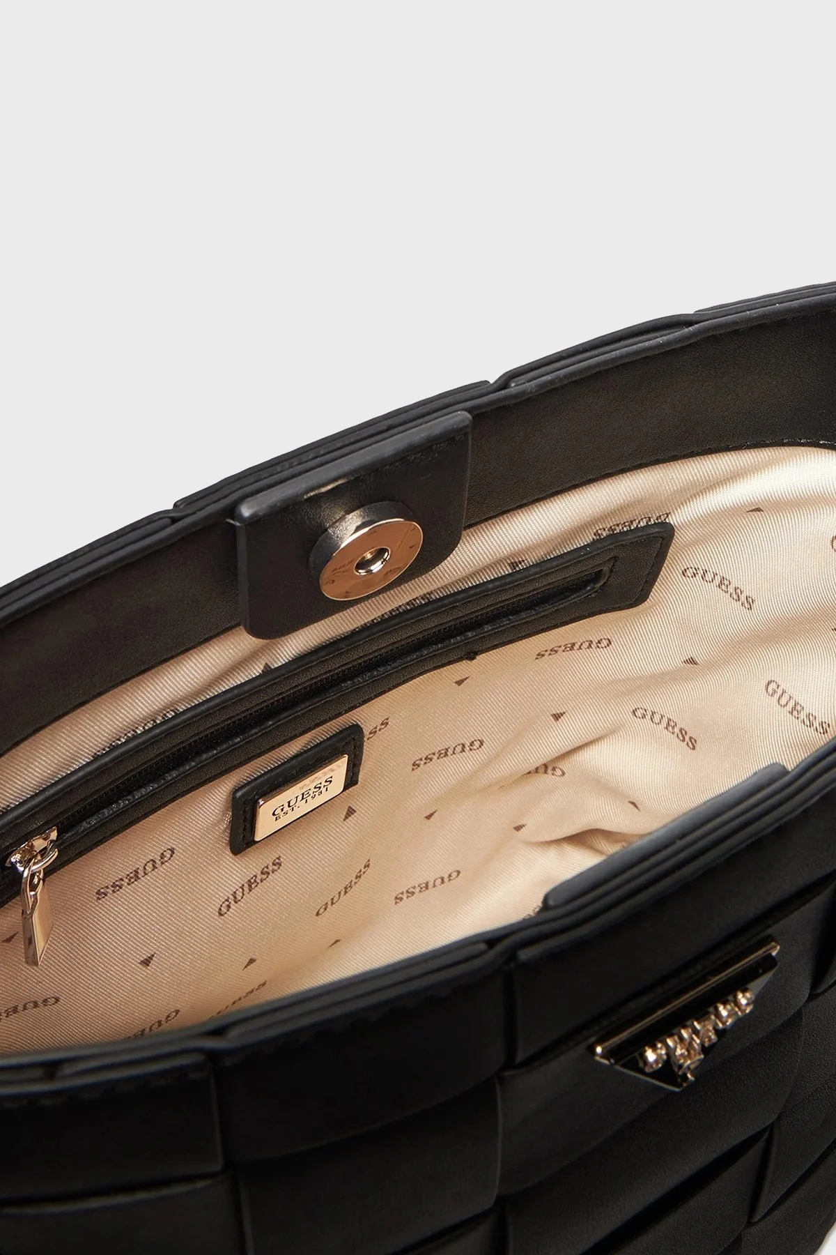 Guess Maylee Logolu Çıkarılabilir Askılı HWWG9661030 Bayan Çanta HWWG96 61030 BLA SİYAH - 5