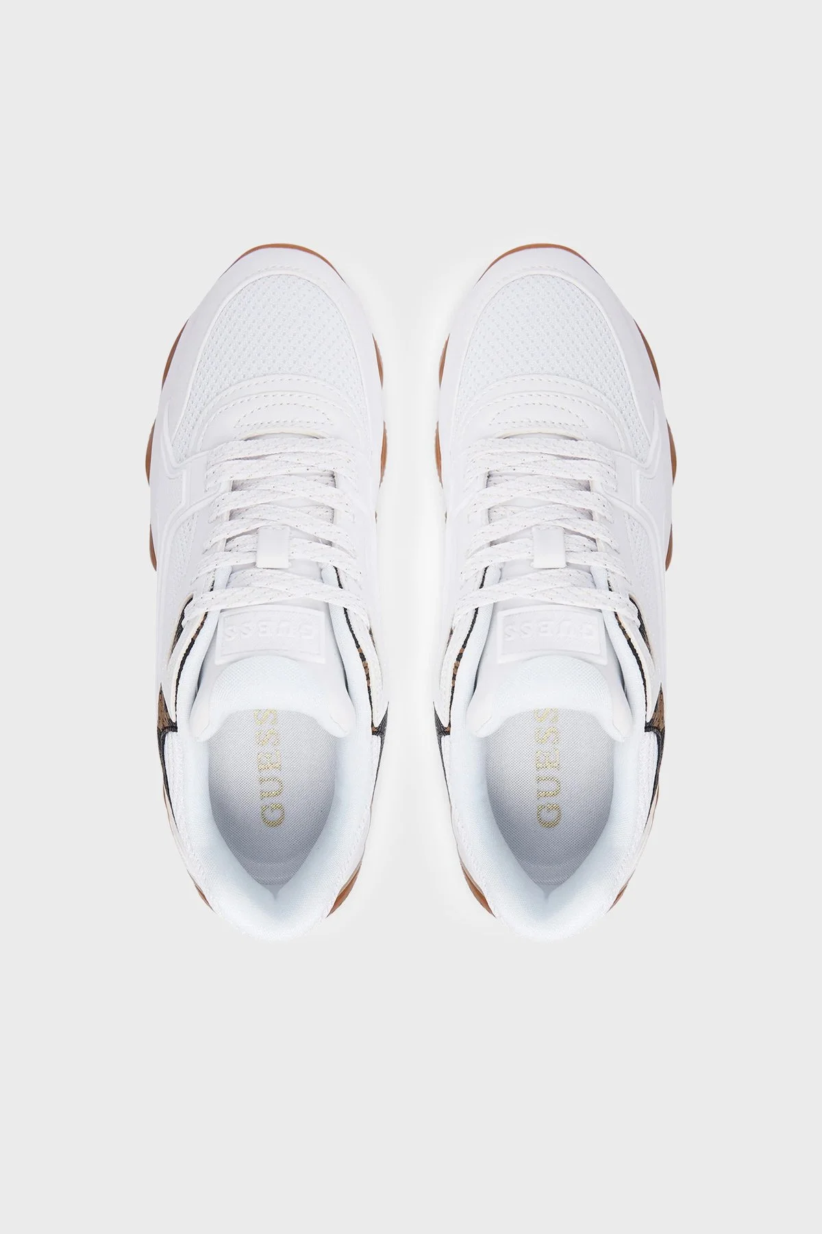 Guess Mazzy Logolu Sneaker FLTMZZELE12 Kadın Ayakkabı FLTMZZ ELE12 WHIBR Beyaz-kahve - 3