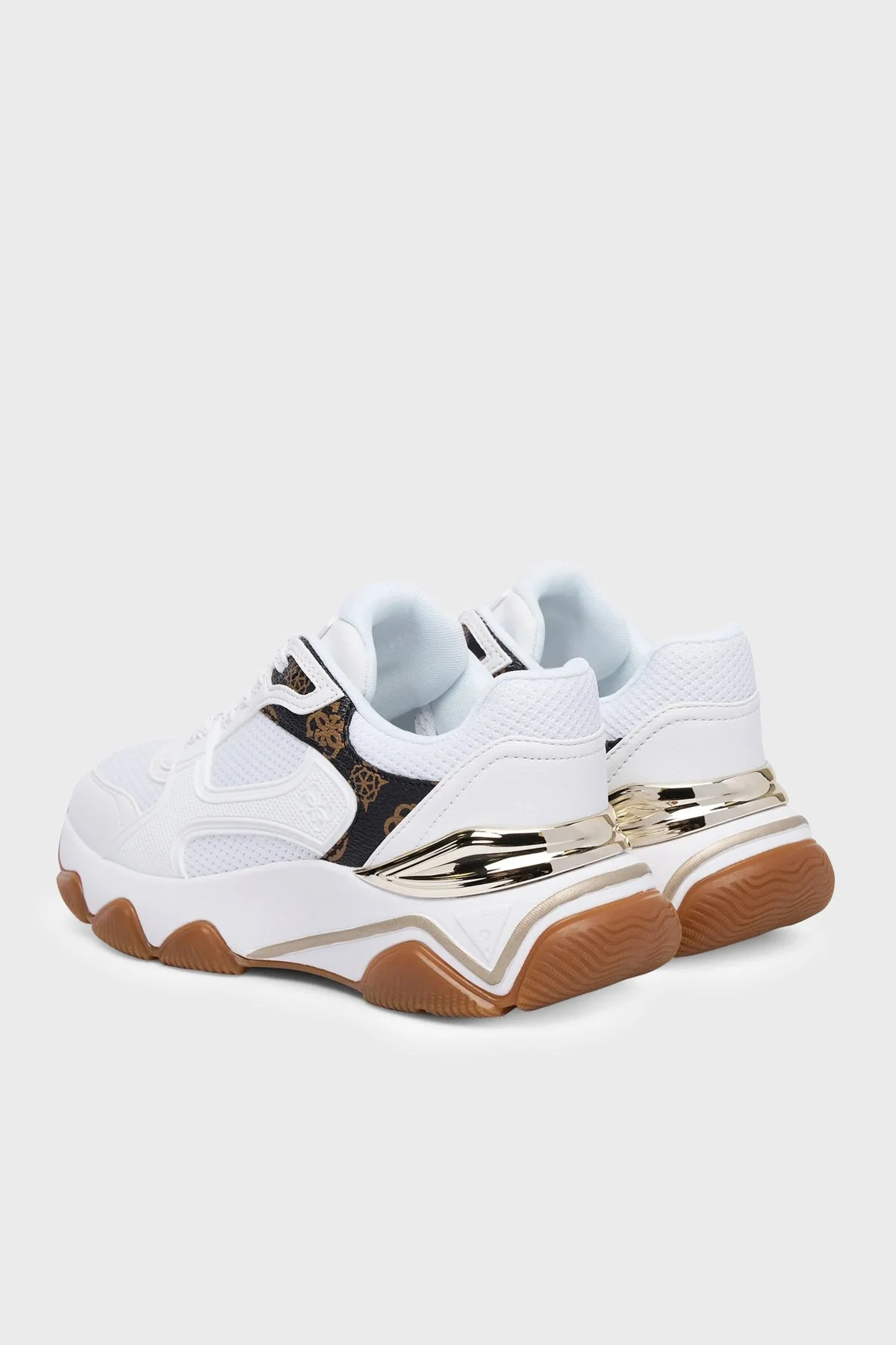 Guess Mazzy Logolu Sneaker FLTMZZELE12 Kadın Ayakkabı FLTMZZ ELE12 WHIBR Beyaz-kahve - 4