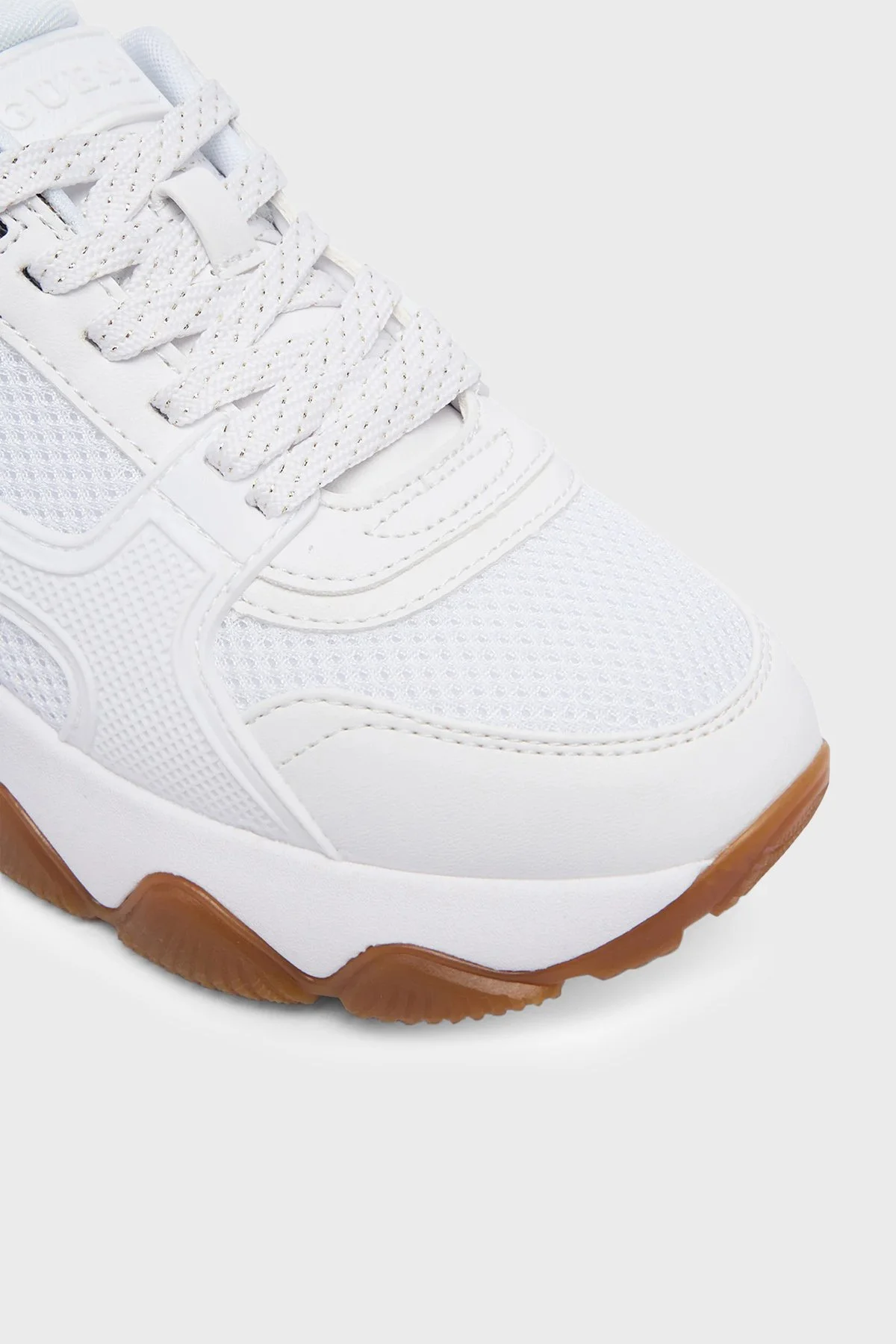 Guess Mazzy Logolu Sneaker FLTMZZELE12 Kadın Ayakkabı FLTMZZ ELE12 WHIBR Beyaz-kahve - 6