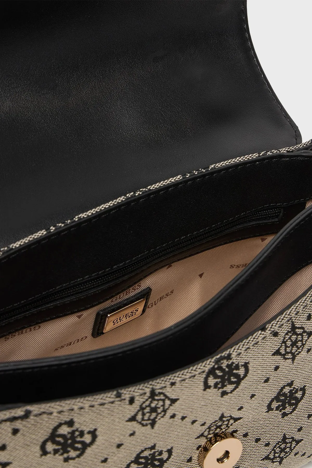 Guess Melinda 4G Logolu Çıkarılabilir Askılı HWJP9902200 Bayan Çanta HWJP99 02200 BLO SİYAH - 5