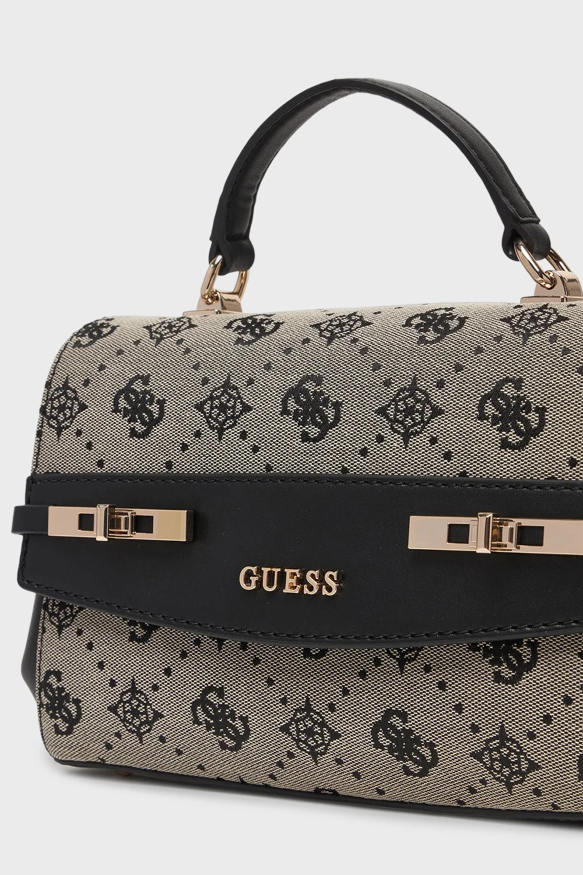 Guess Melinda 4G Logolu Çıkarılabilir Askılı HWJP9902200 Bayan Çanta HWJP99 02200 BLO SİYAH - 6