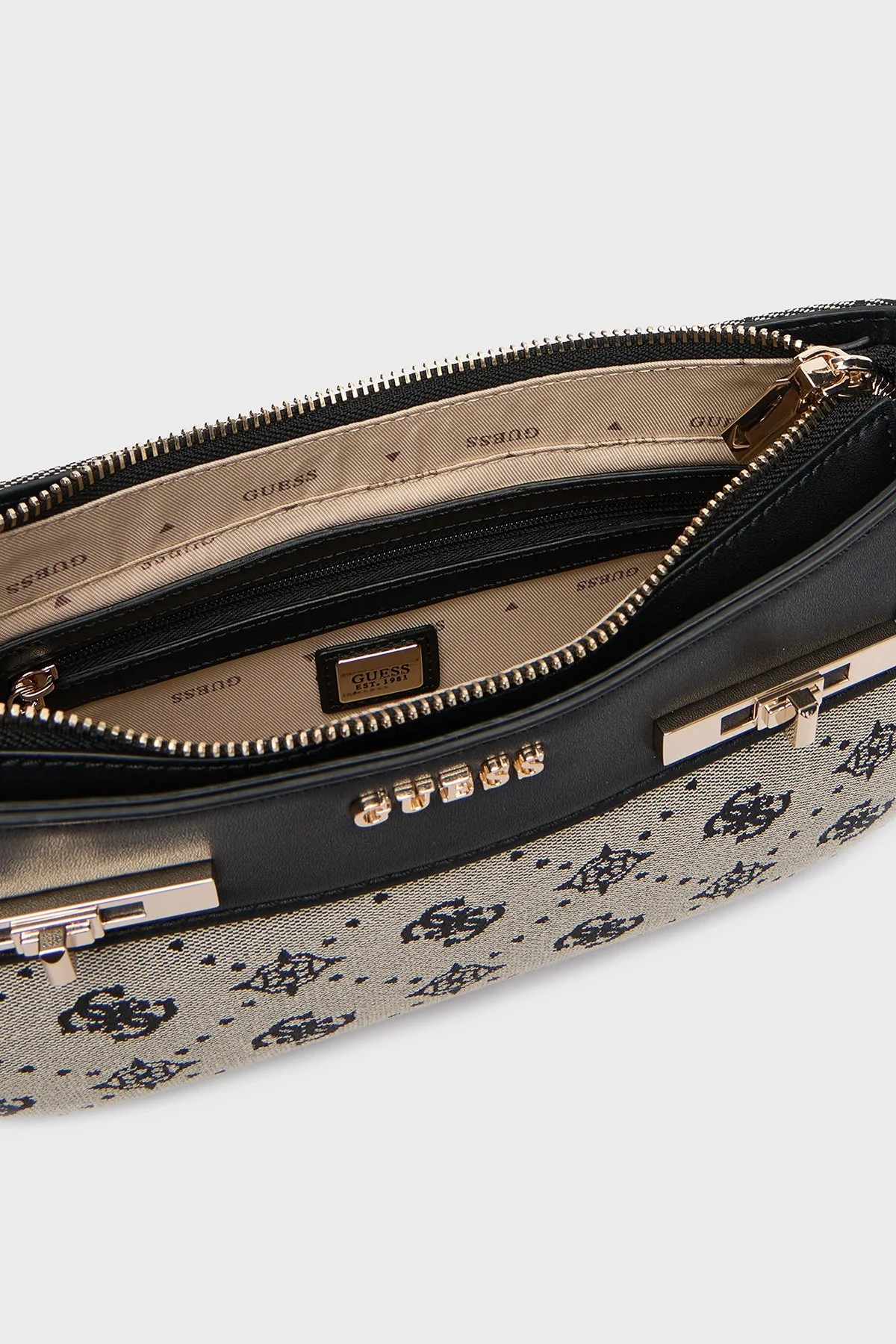 Guess Melinda 4G Logolu Çıkarılabilir Omuz Askılı HWJP9902170 Bayan Çanta HWJP99 02170 BLO SİYAH - 5