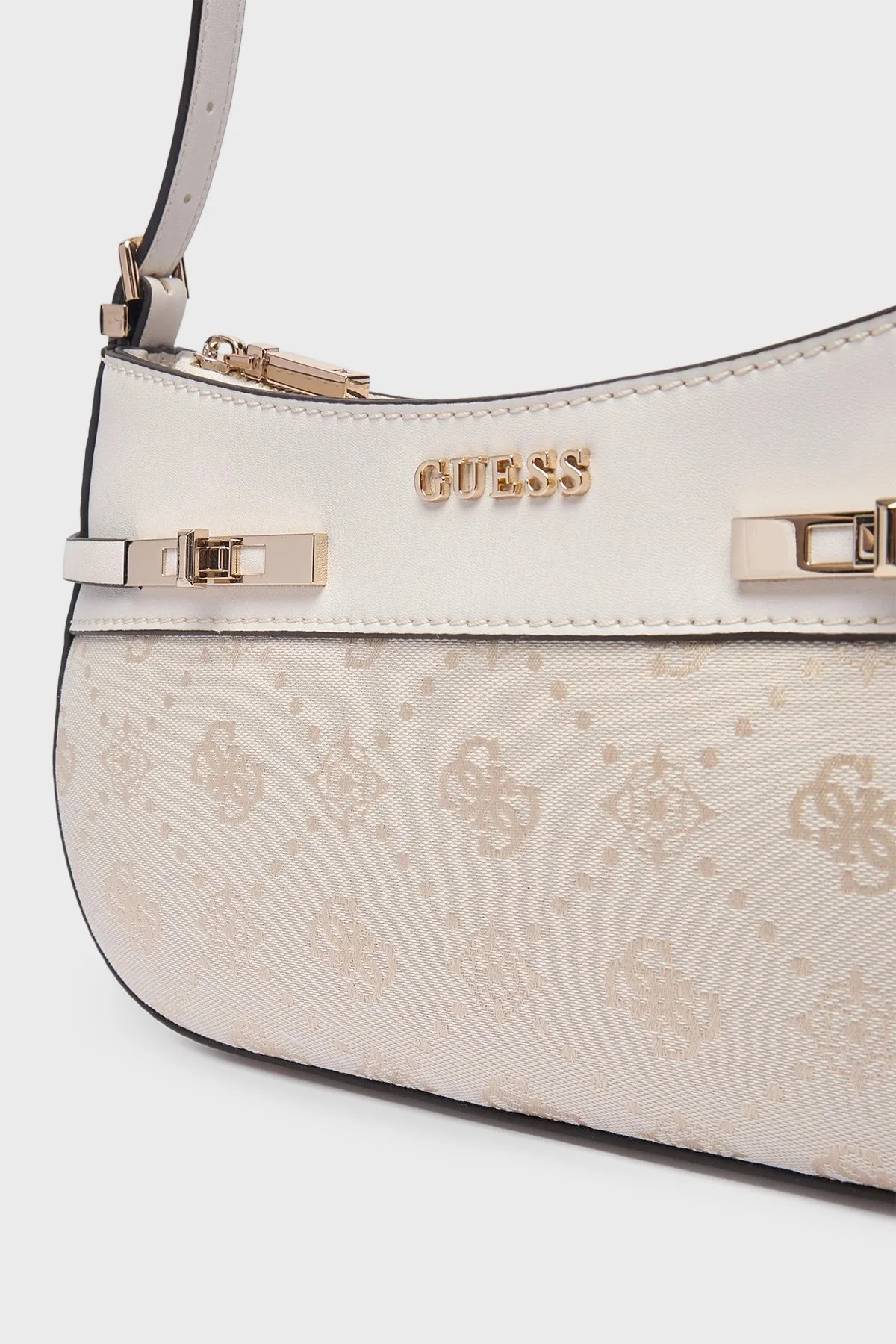 Guess Melinda 4G Logolu Çıkarılabilir Omuz Askılı HWJP9902170 Bayan Çanta HWJP99 02170 OFL BEJ - 5