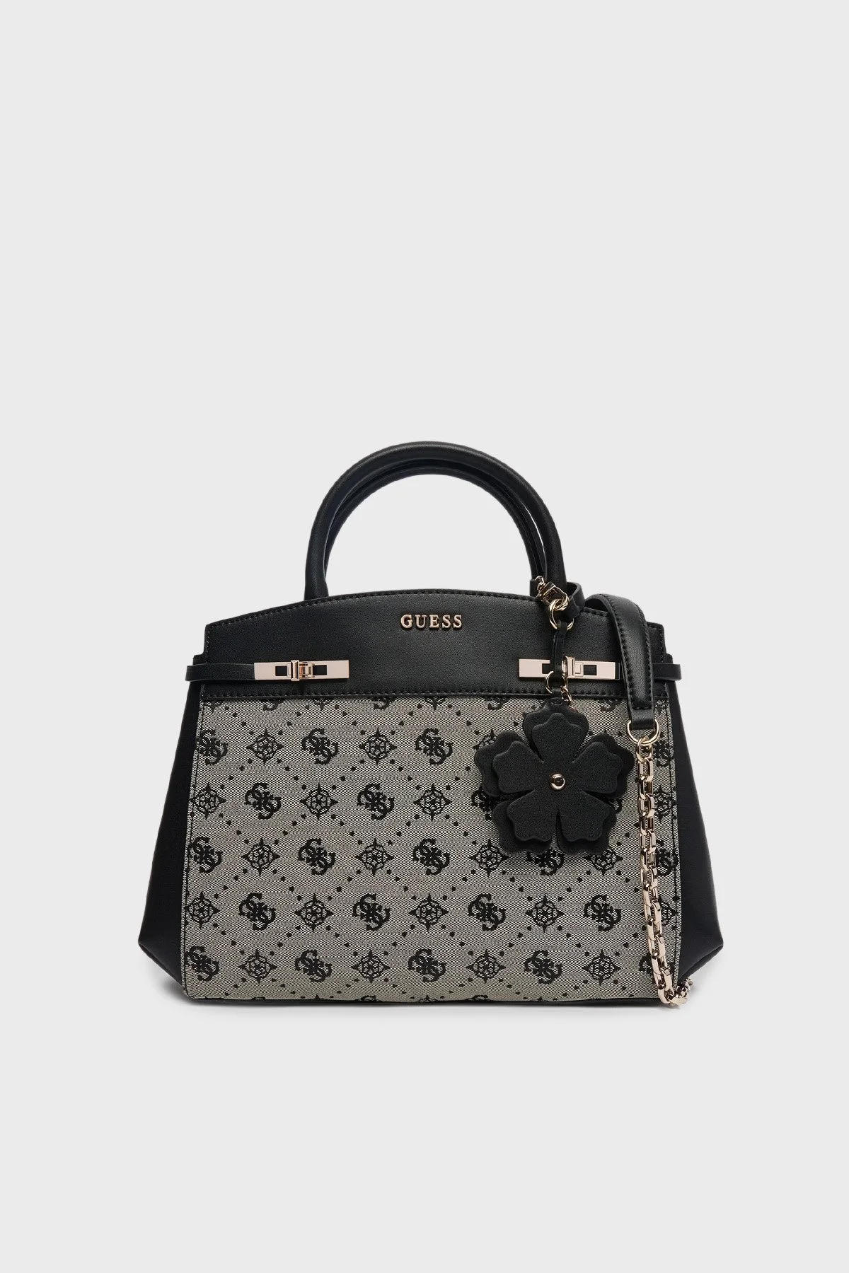 Guess Melinda 4G Logolu Çıkarılabilir Zincir Askılı HWJP9902060 Bayan Çanta HWJP99 02060 BLO SİYAH - 1