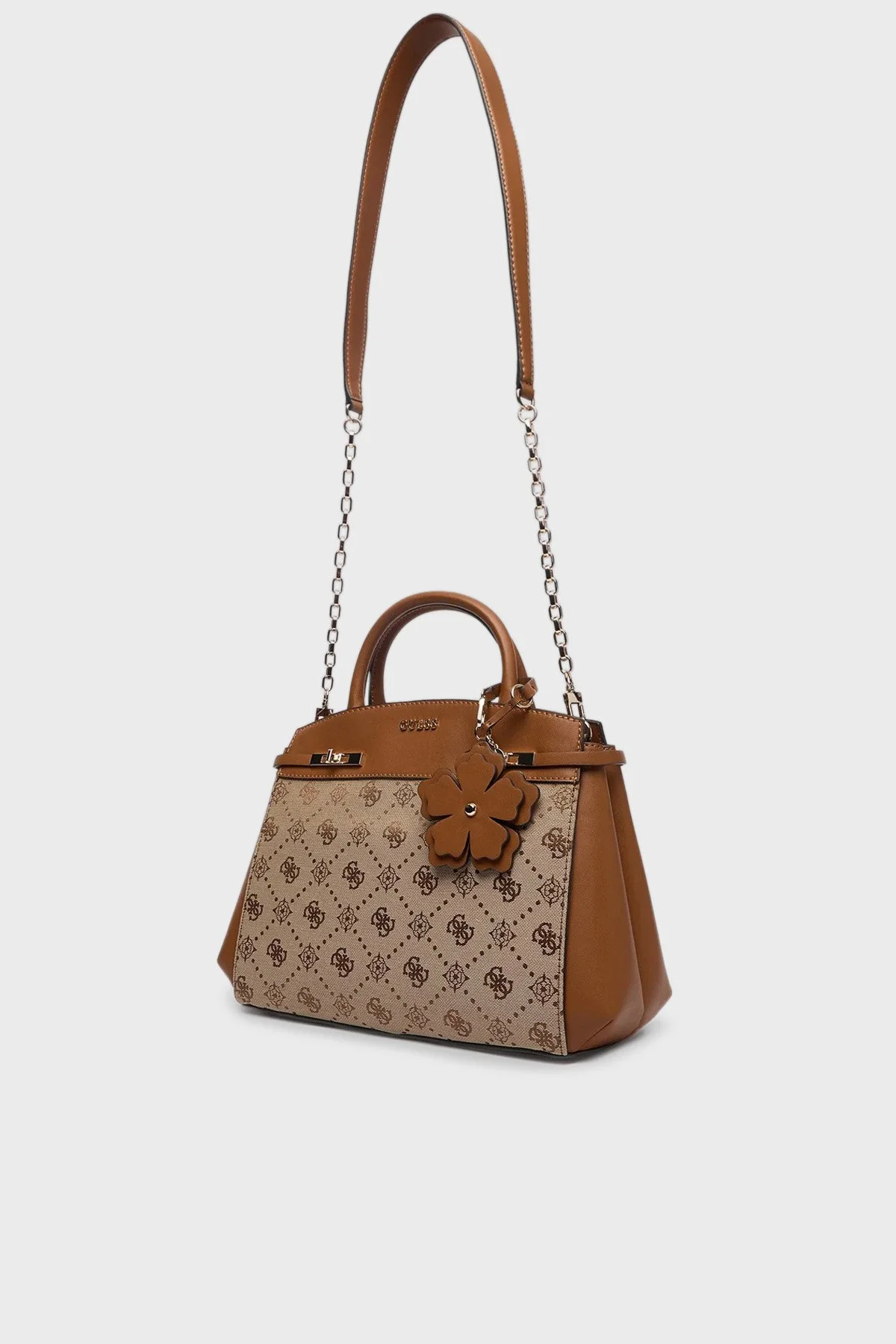 Guess Melinda 4G Logolu Çıkarılabilir Zincir Askılı HWJP9902060 Bayan Çanta HWJP99 02060 LTL KAHVE - 4