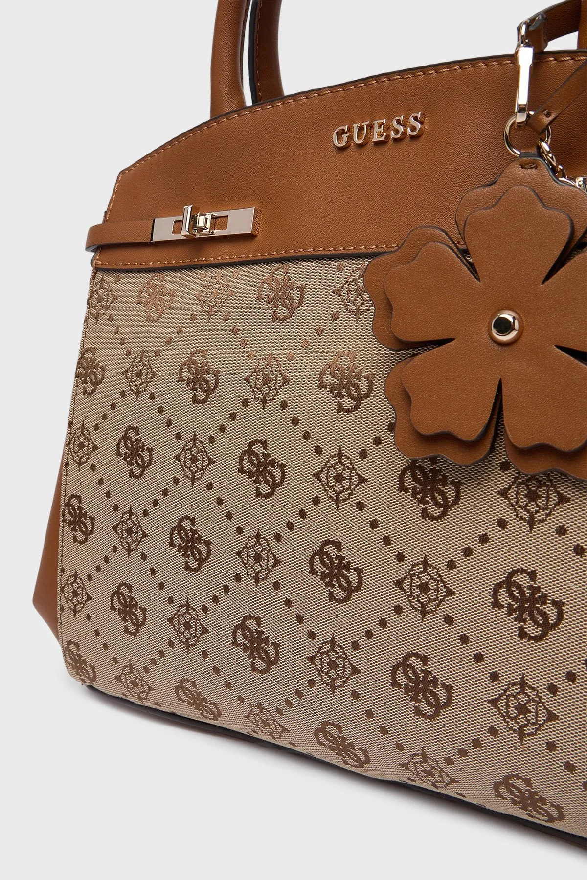 Guess Melinda 4G Logolu Çıkarılabilir Zincir Askılı HWJP9902060 Bayan Çanta HWJP99 02060 LTL KAHVE - 6