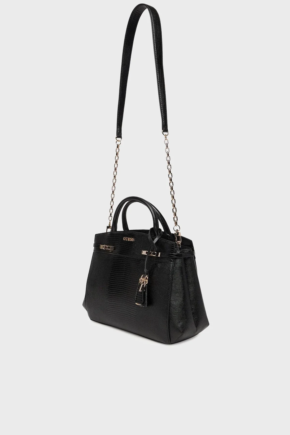 Guess Melinda Logolu Çıkarılabilir Zincir Askılı HWKL9933060 Bayan Çanta HWKL99 33060 BLA SİYAH - 4