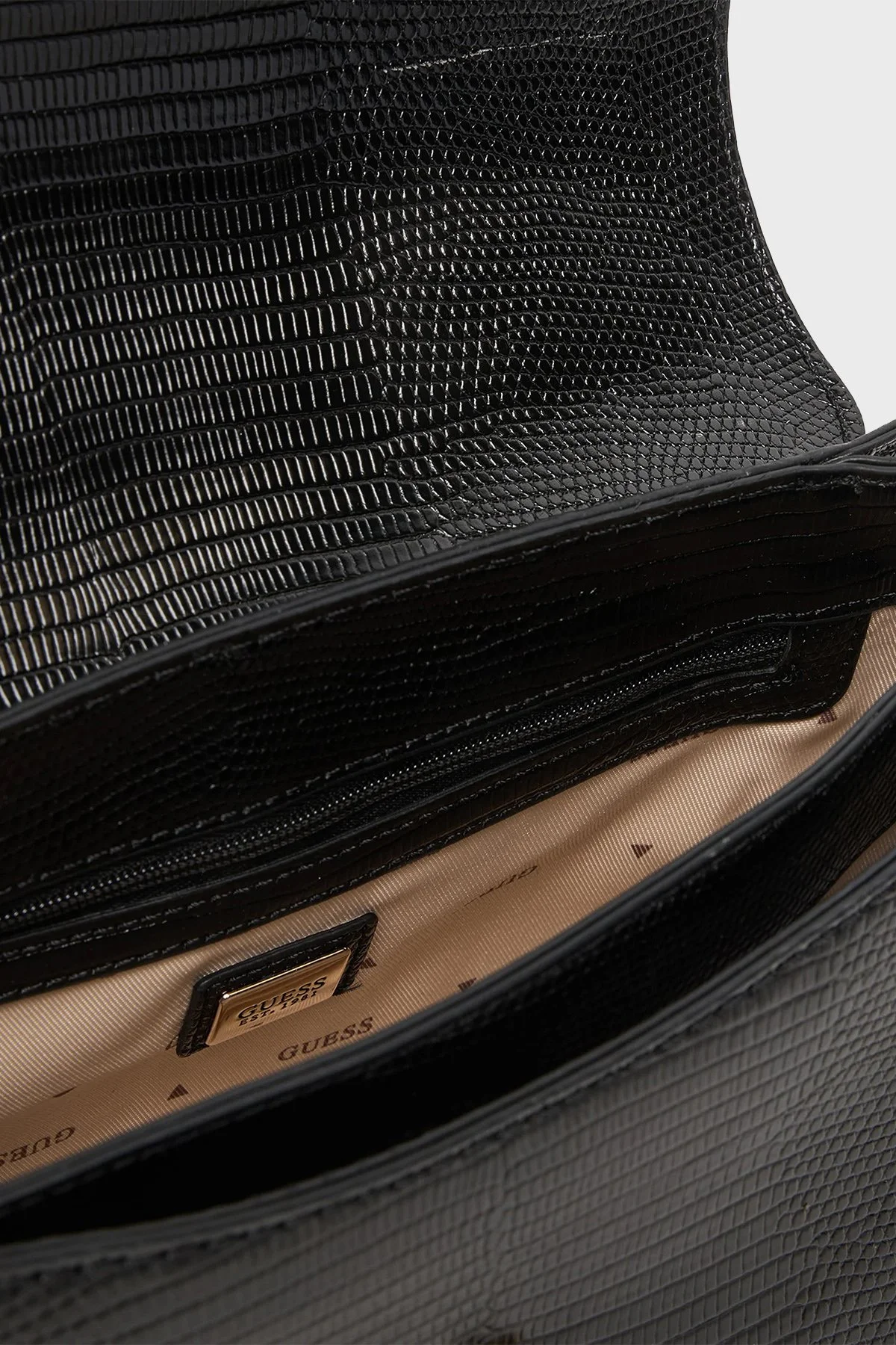 Guess Melinda Logolu Çıkarılabilir Zincir Askılı HWKL9933200 Bayan Çanta HWKL99 33200 BLA SİYAH - 6