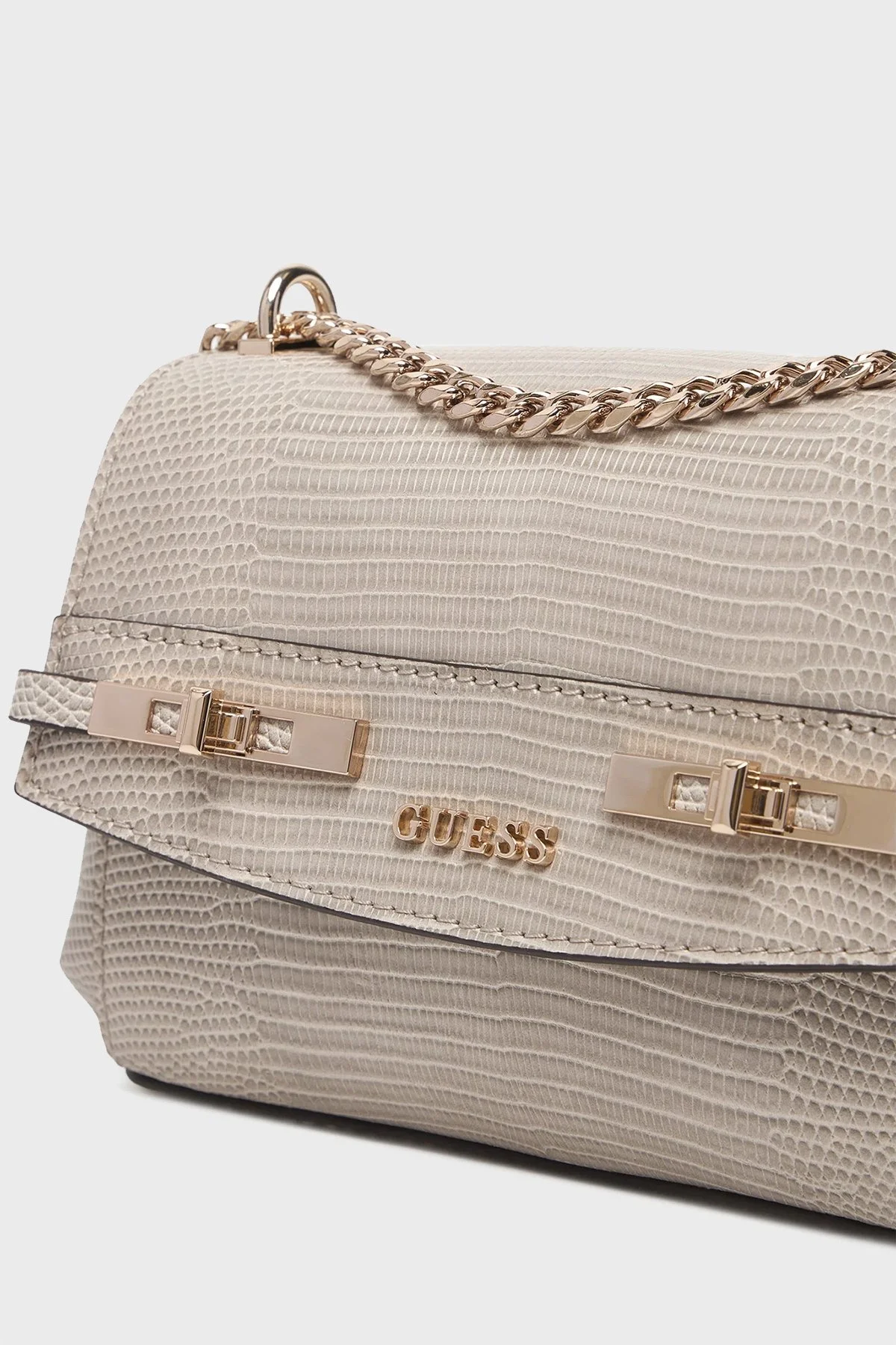 Guess Melinda Logolu Zincir Askılı HWKL9933780 Bayan Çanta HWKL99 33780 LTA BEJ - 5