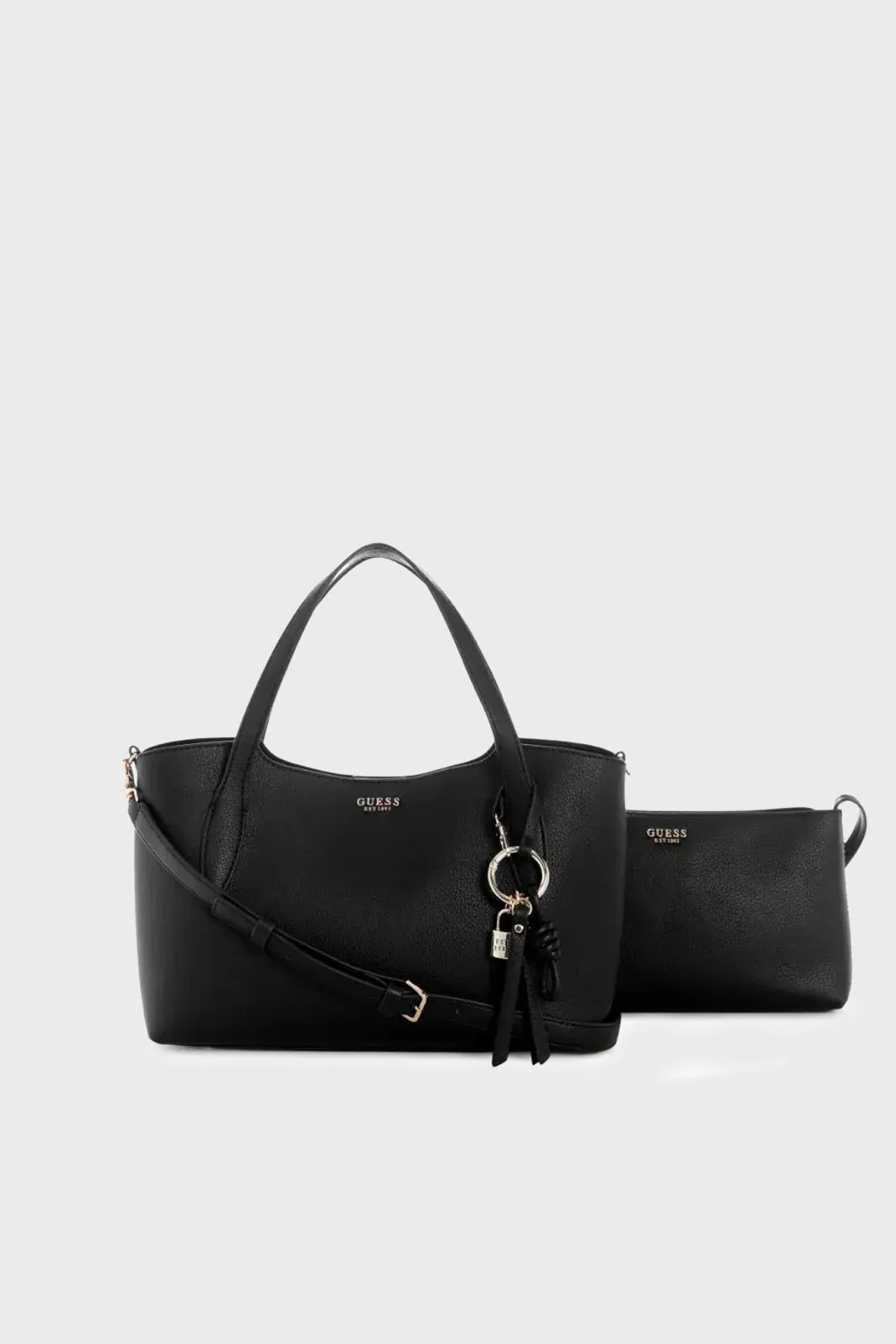 Guess Melody Logolu Çıkarılabilir Askılı HWBG9735060 Kadın Çanta HWBG97 35060 BLA Siyah - 3