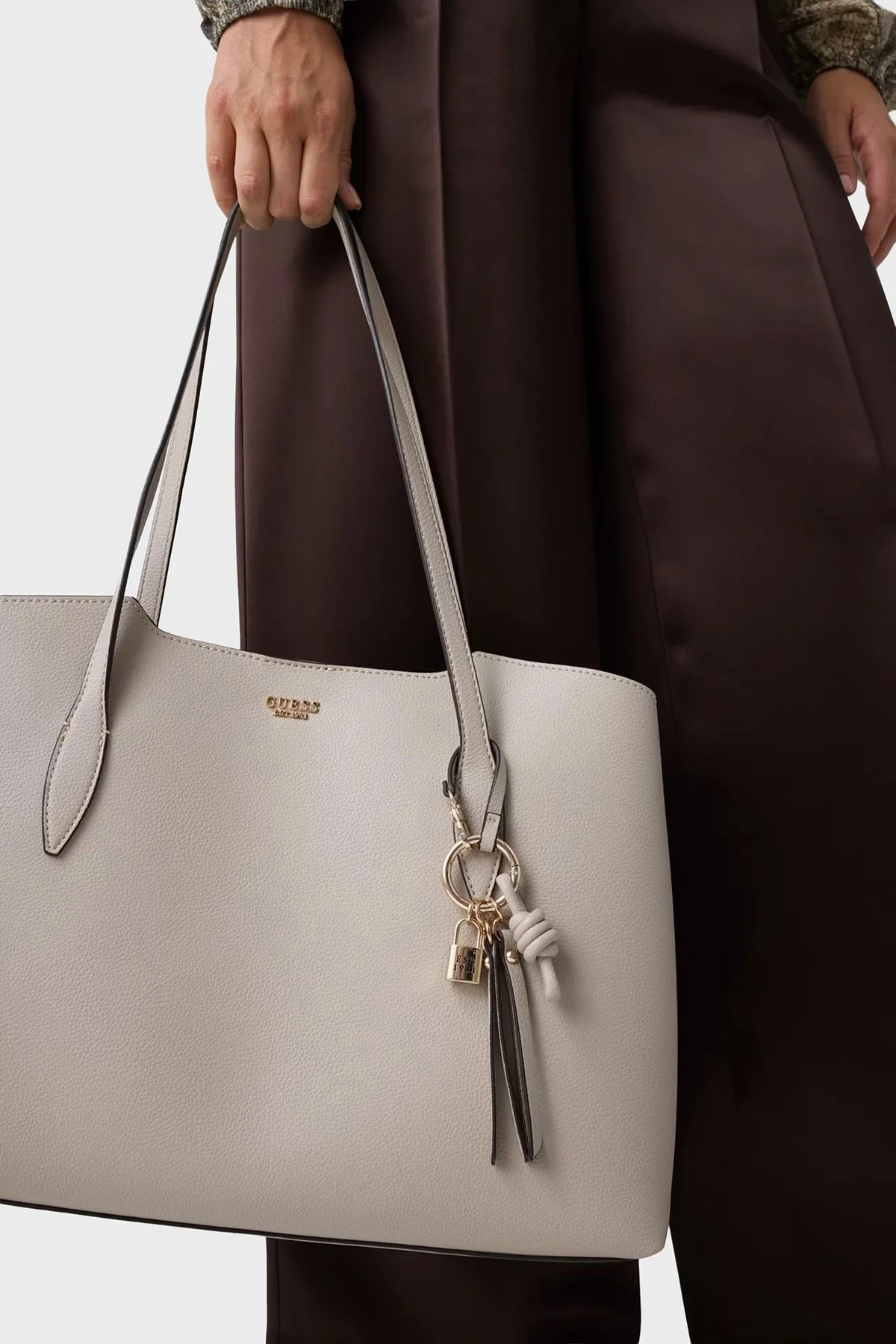Guess Melody Logolu Omuz Askılı HWBG9735230 Kadın Çanta HWBG97 35230 LTA Bej - 3