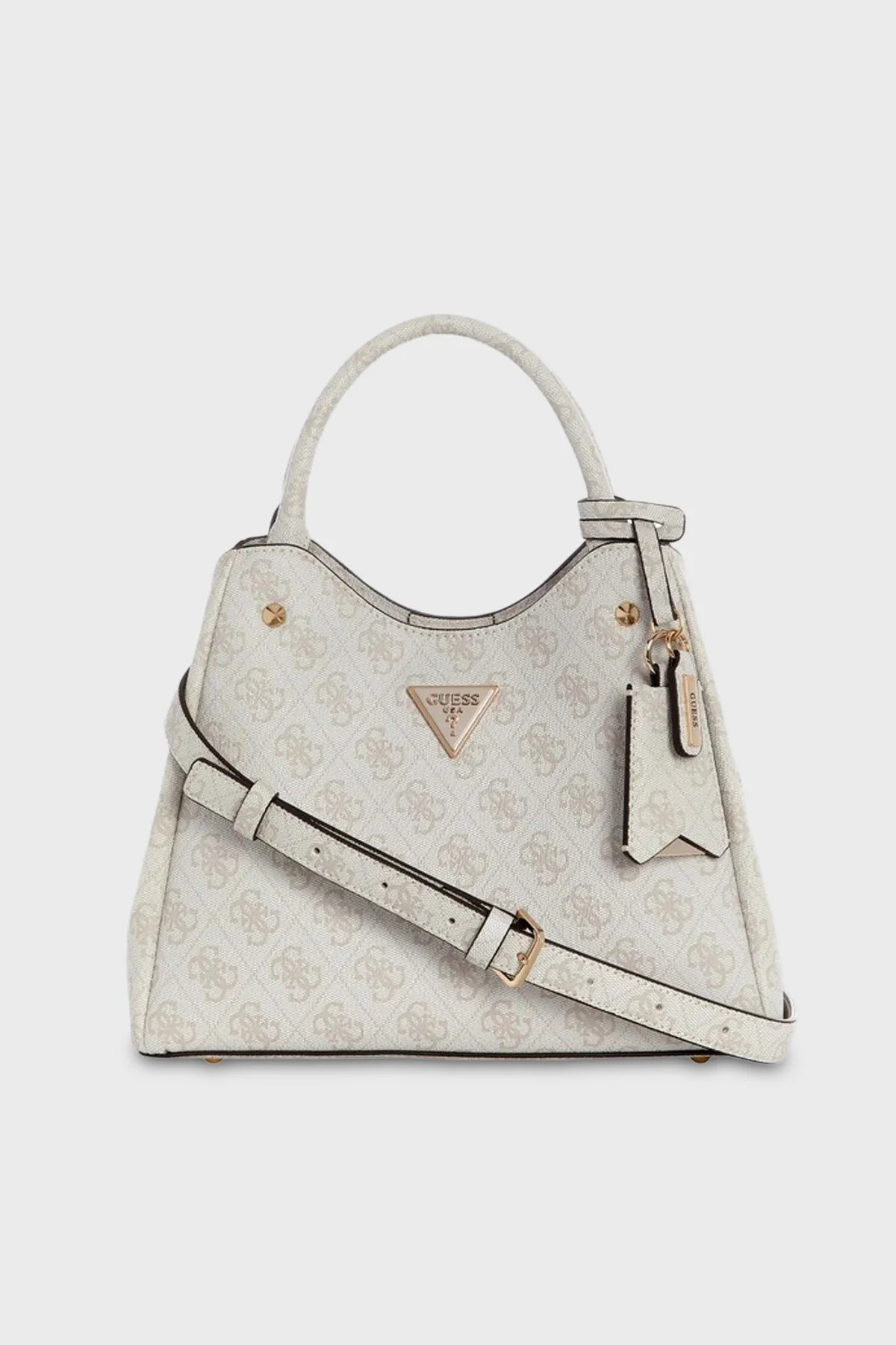 Guess Meridian Logolu Çıkarılabilir Askılı HWSG6974050 Kadın Çanta HWSG69 74050 BNN Krem - 1