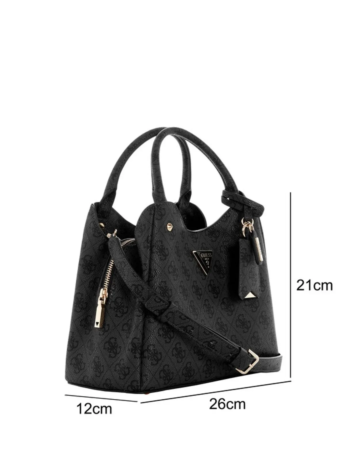 Guess Meridian Logolu Çıkarılabilir Askılı HWSG6974050 Kadın Çanta HWSG69 74050 CLO Antrasit - 5