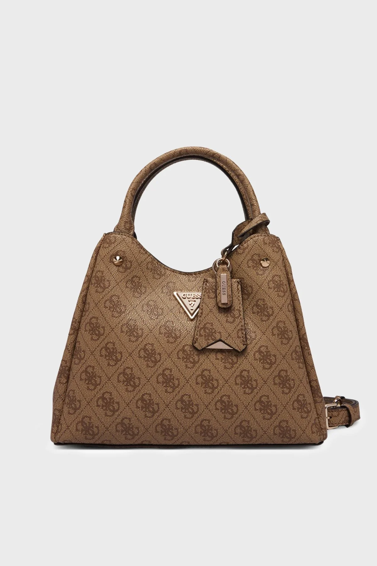 Guess Meridian Logolu Çıkarılabilir Askılı HWSG6974050 Kadın Çanta HWSG69 74050 LTL Kahve - 1