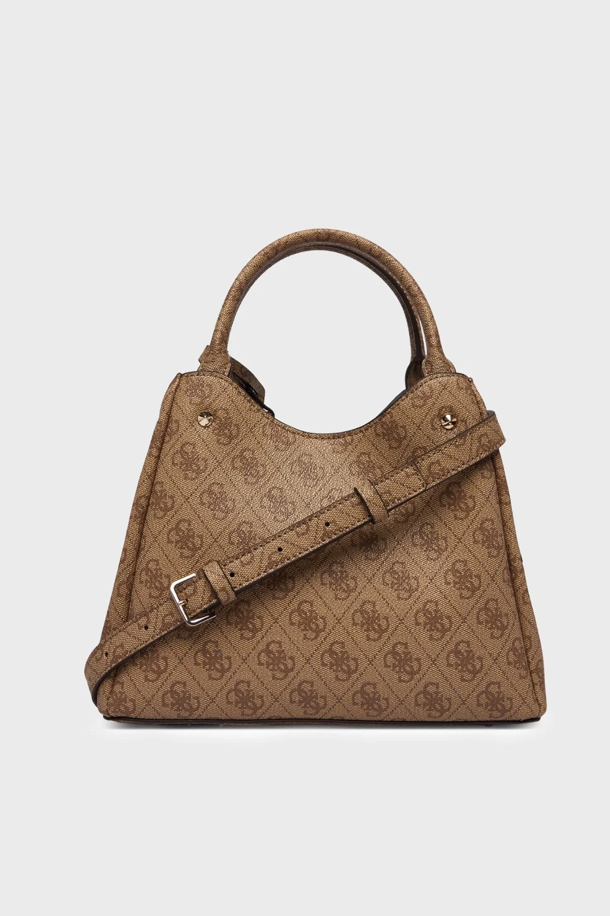 Guess Meridian Logolu Çıkarılabilir Askılı HWSG6974050 Kadın Çanta HWSG69 74050 LTL Kahve - 2