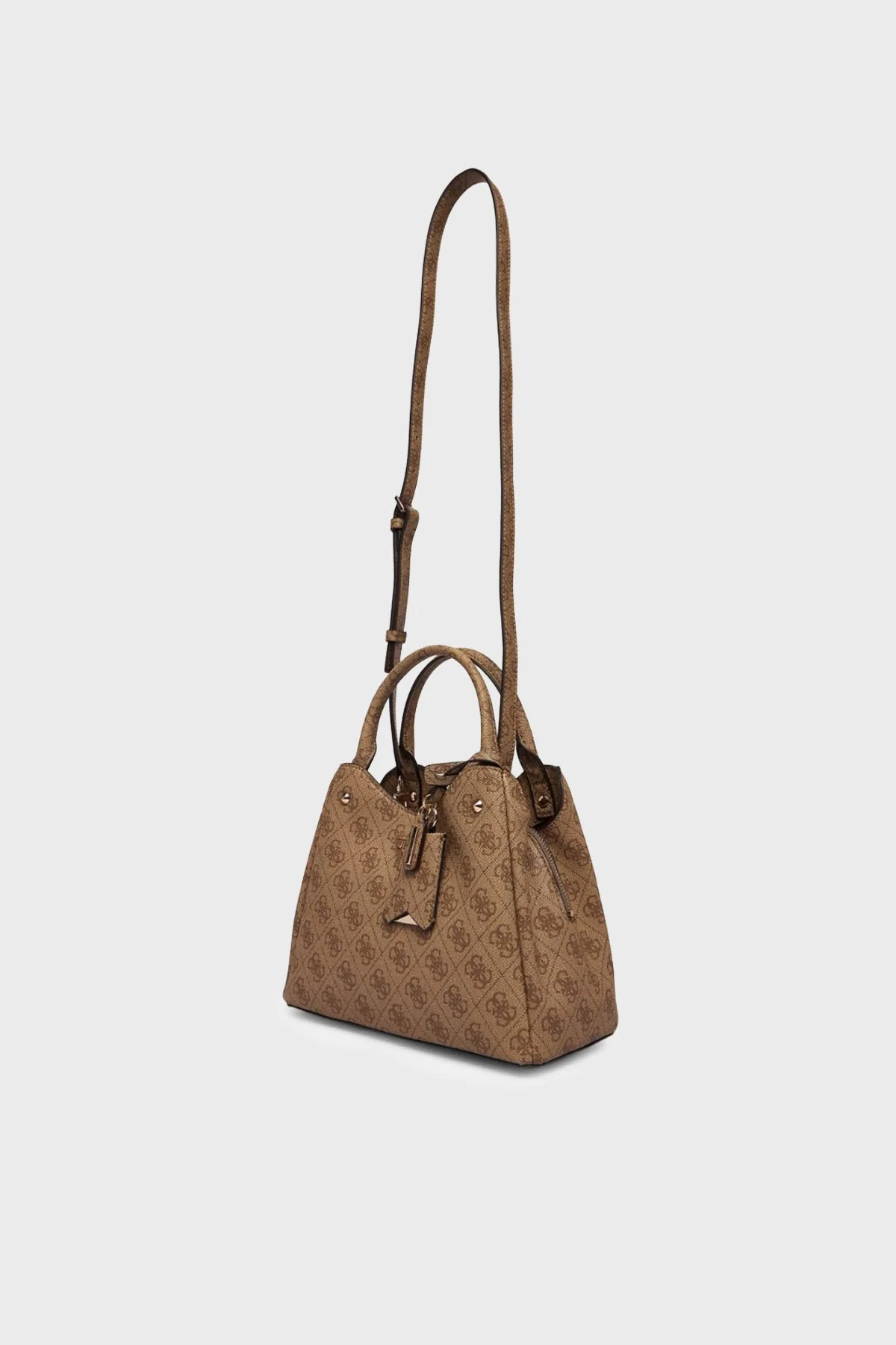 Guess Meridian Logolu Çıkarılabilir Askılı HWSG6974050 Kadın Çanta HWSG69 74050 LTL Kahve - 4