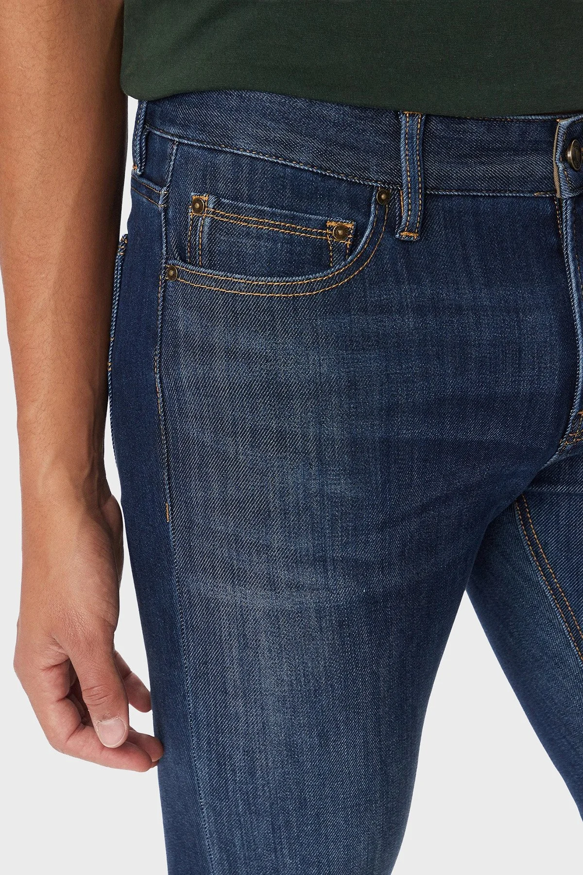 Guess Miami Pamuklu Skinny Fit Dar Paça Jeans M6BAN1D2601 Erkek Kot Pantolon M6BAN1 D2601 RMRO Lacivert - 4