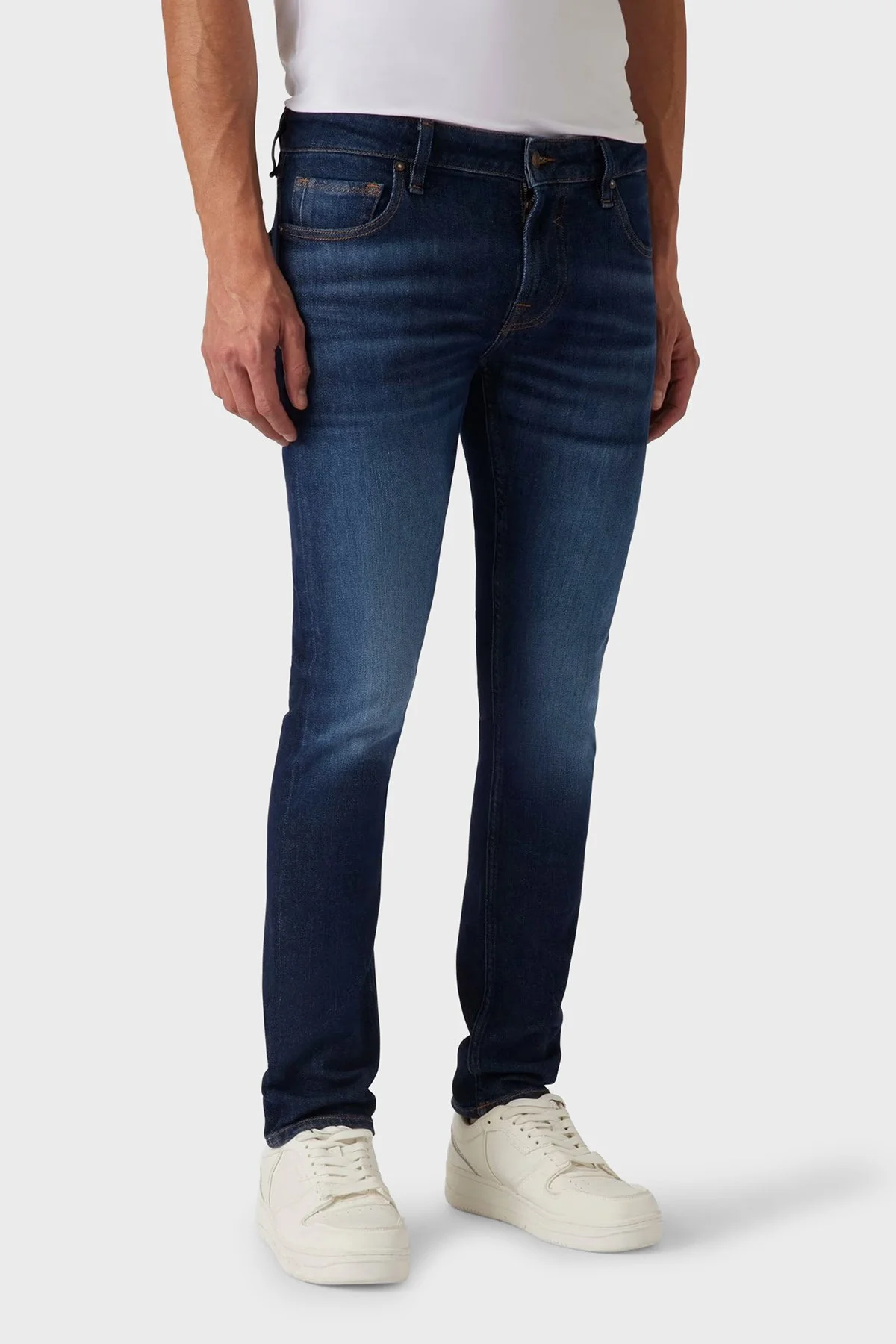 Guess Miami Streç Pamuklu Skinny Fit Düşük Bel Dar Paça M2YAN1D4Q41 Erkek Pantolon M2YAN1 D4Q41 2CRD LACİVERT - 1