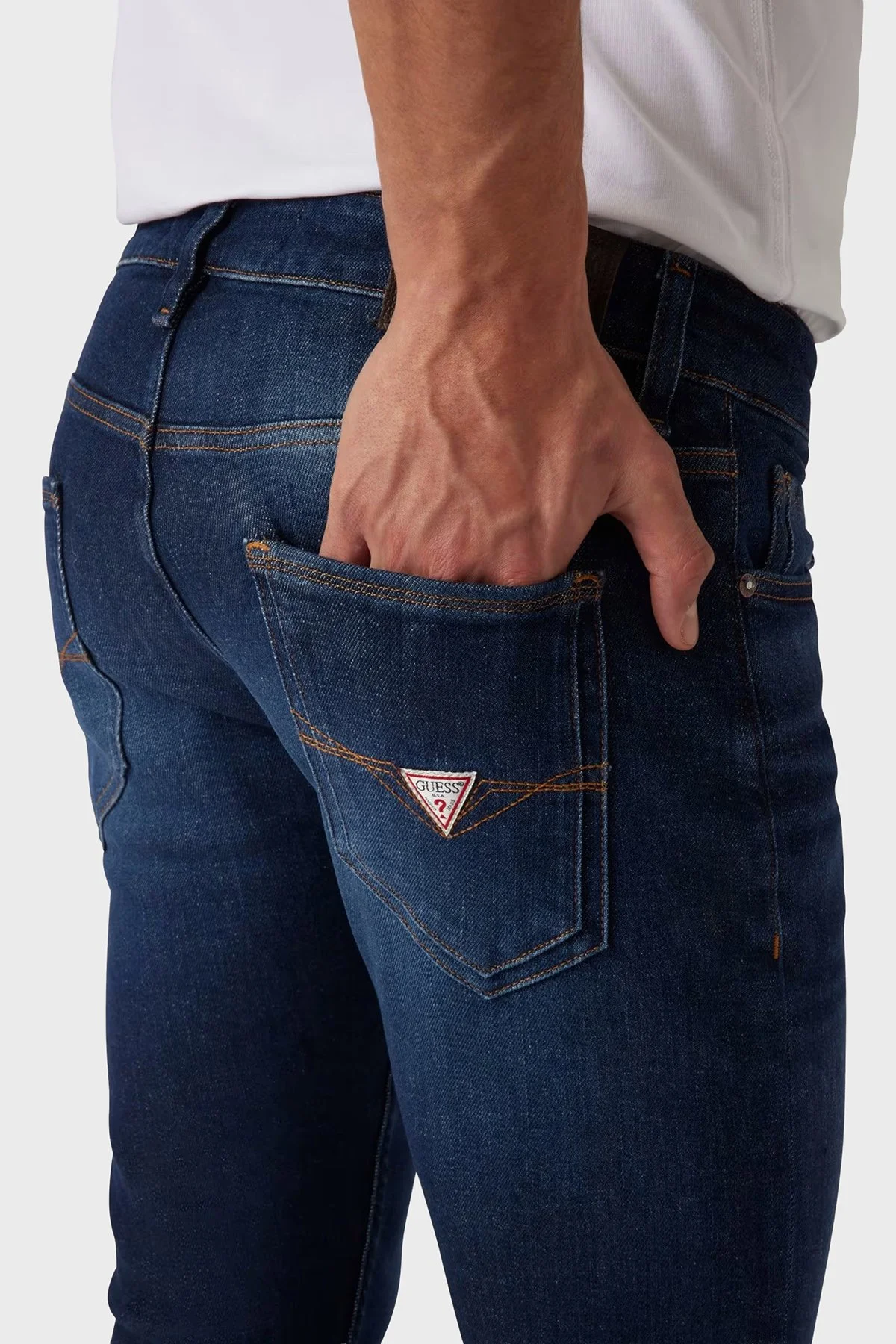 Guess Miami Streç Pamuklu Skinny Fit Düşük Bel Dar Paça M2YAN1D4Q41 Erkek Pantolon M2YAN1 D4Q41 2CRD LACİVERT - 4