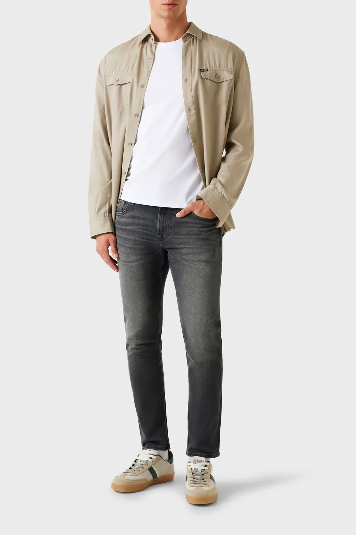 Guess Miami Streç Pamuklu Skinny Fit Düşük Bel Dar Paça M2YAN1D4Q52 Erkek Pantolon M2YAN1 D4Q52 2CRG ANTRASİT - 2