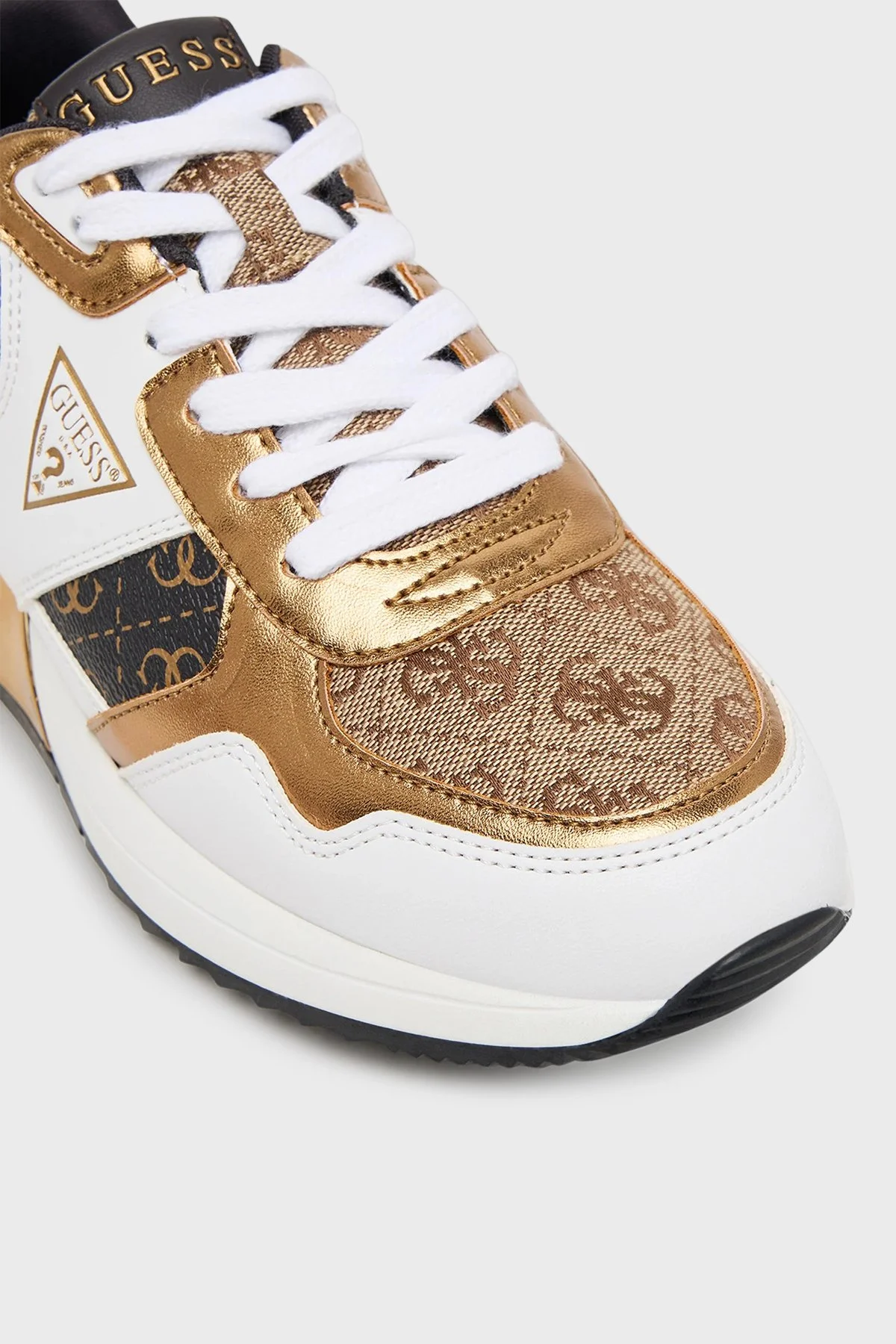 Guess Mickay Logolu Bağcıklı Sneaker FLFMICFAL12 Bayan Ayakkabı FLFMIC FAL12 BEIBR BEJ - 4