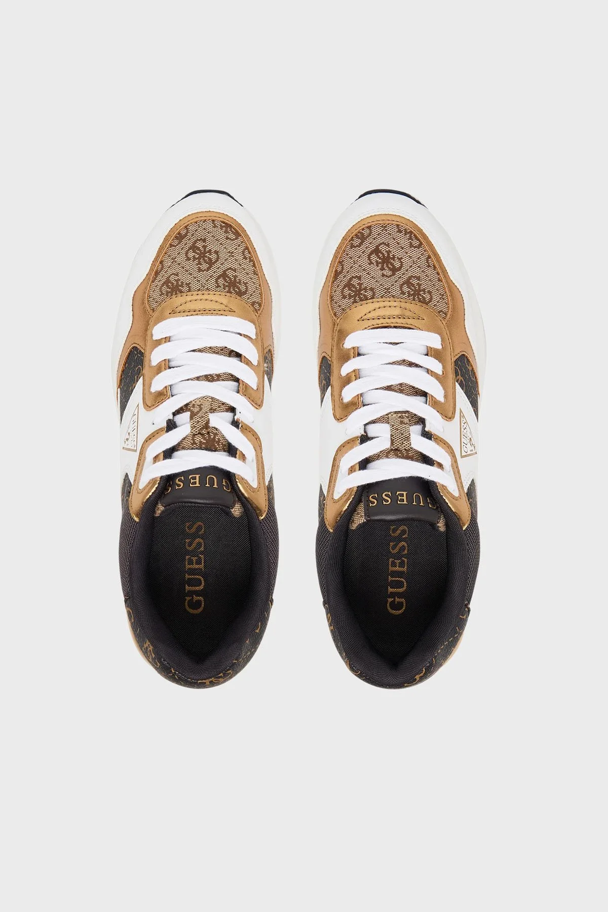 Guess Mickay Logolu Bağcıklı Sneaker FLFMICFAL12 Kadın Ayakkabı FLFMIC FAL12 BEIBR BEJ - 3