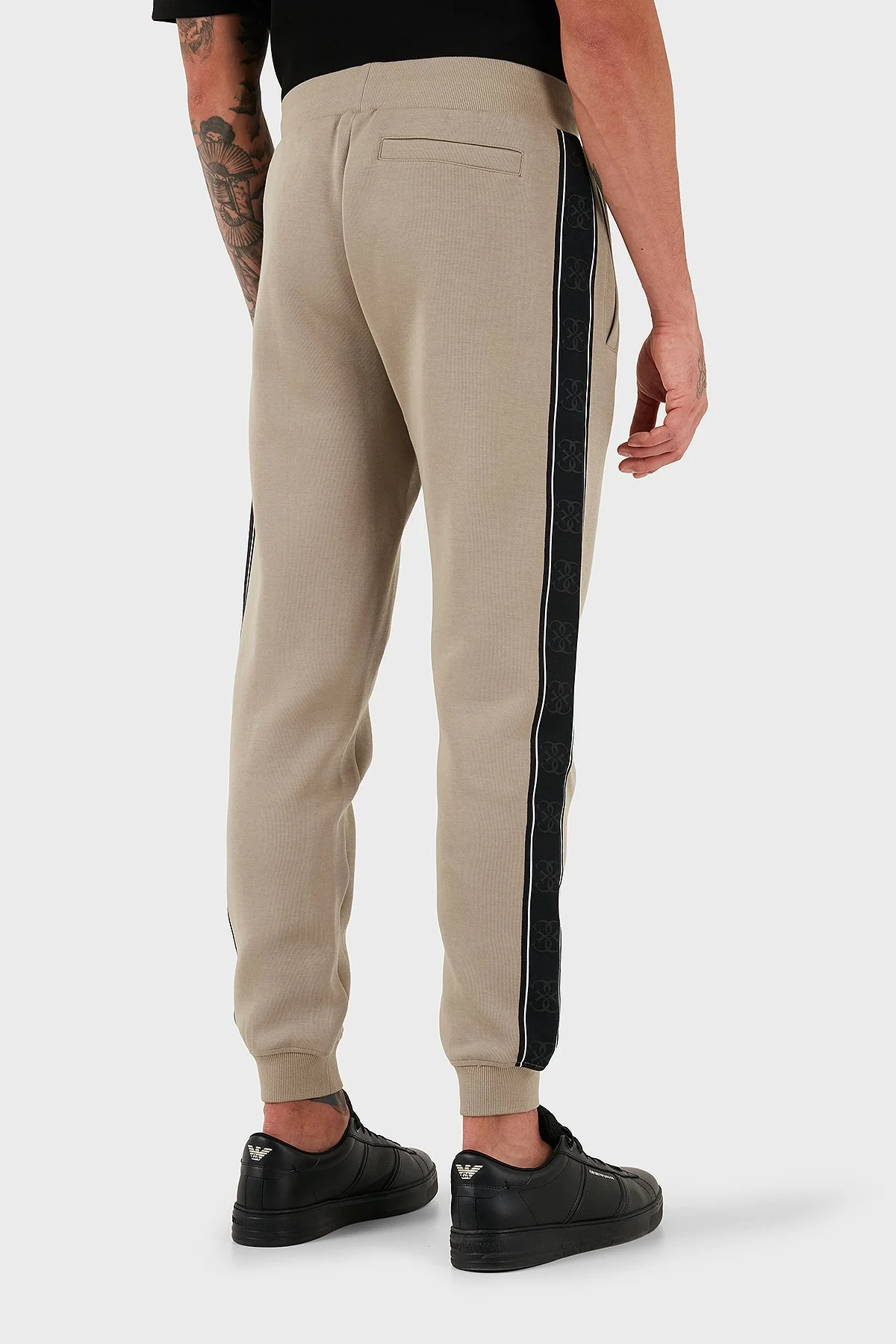 Guess Mickey Yanı Logolu Pamuklu Regular Fit Lastikli Paça Jogger Z2YB09KB3P2 Erkek Pantolon Z2YB09 KB3P2 G1FR BEJ - 3