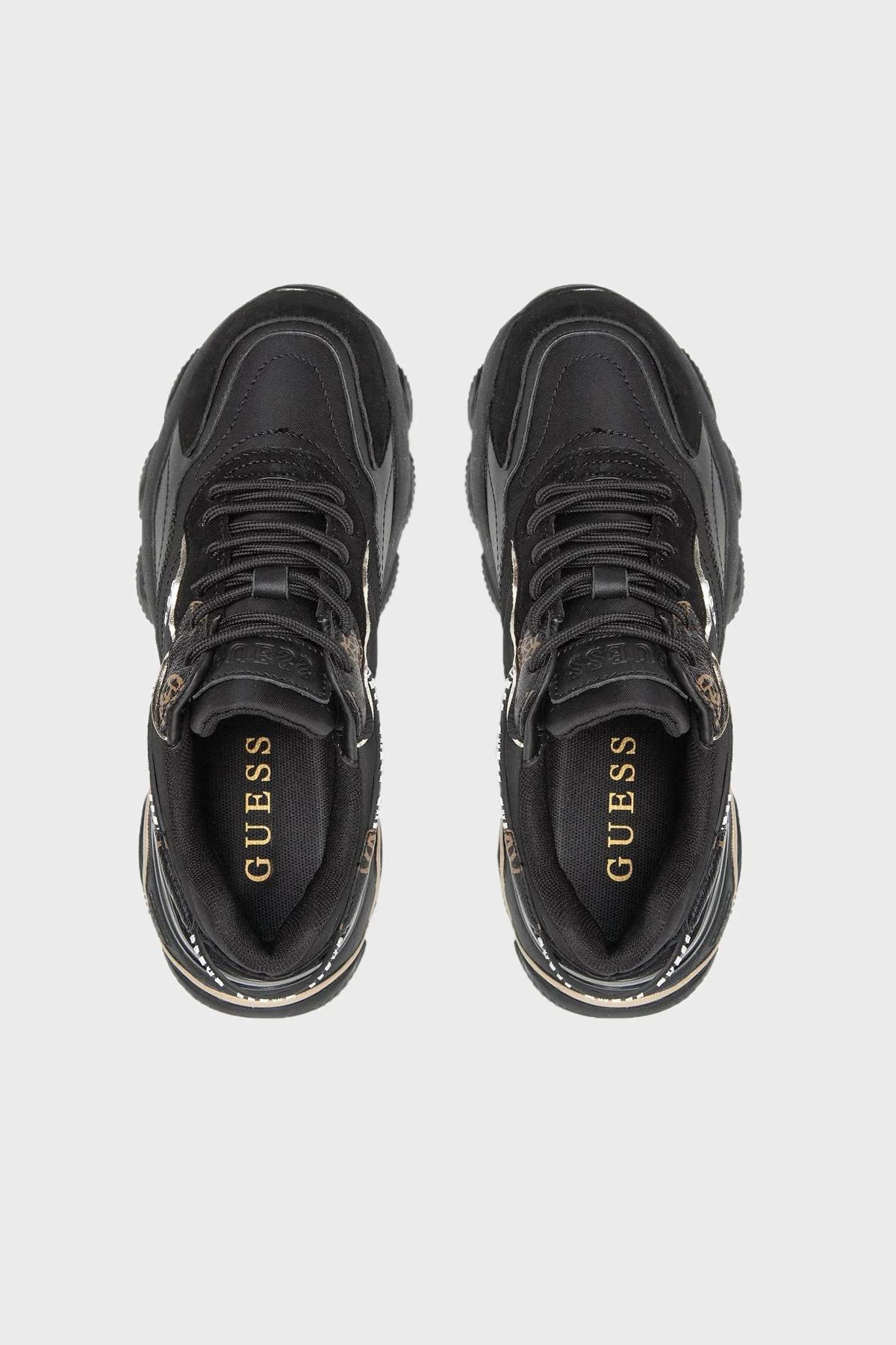 Guess Micola Kalın Tabanlı Sneaker FL7MICFAL12 Bayan Ayakkabı FL7MIC FAL12 BLACK SİYAH - 12