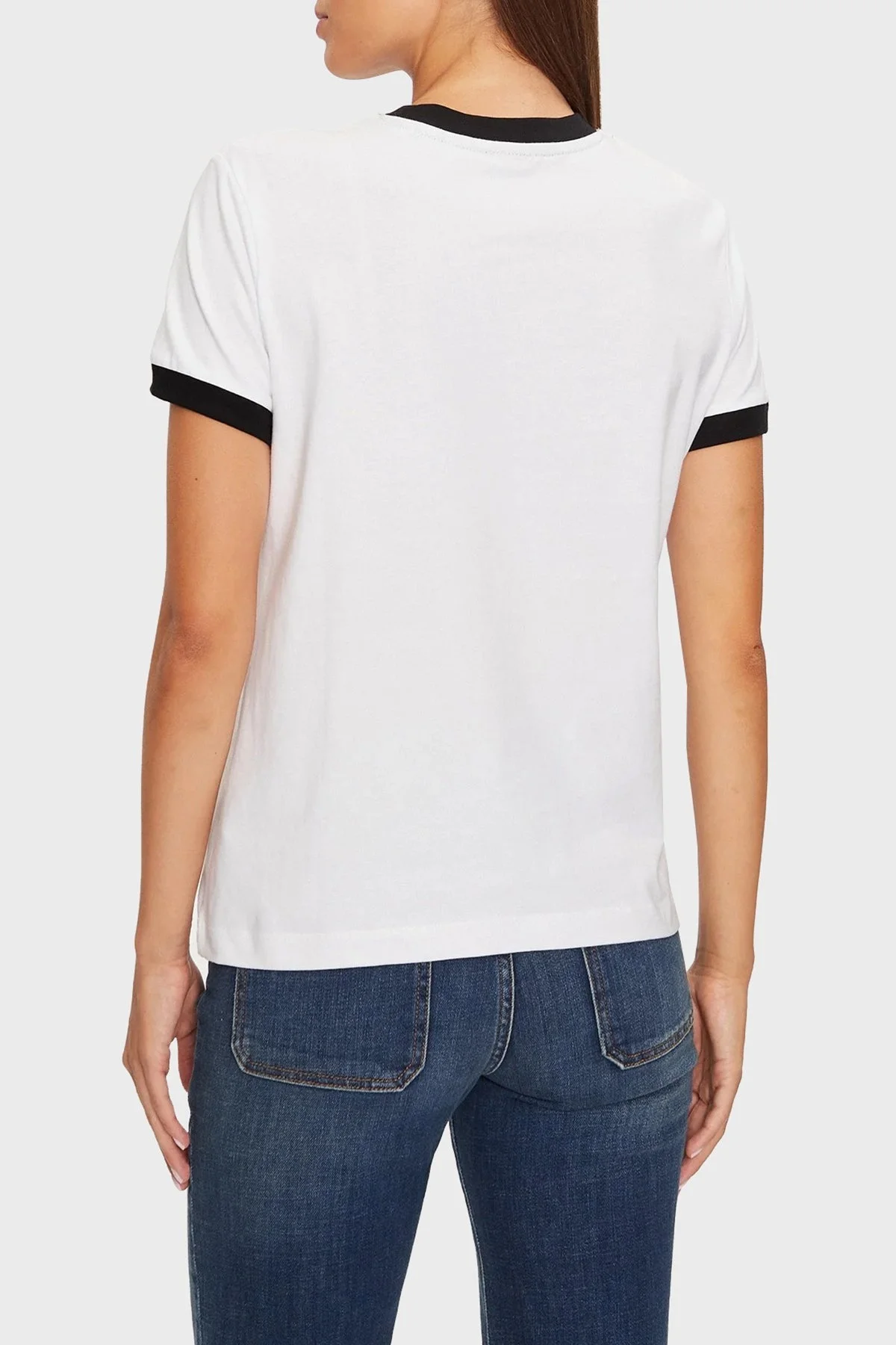 Guess Midge % 100 Pamuk Regular Fit Bisiklet Yaka V4BI02K8FQ4 Bayan T Shirt V4BI02 K8FQ4 G011 BEYAZ - 2